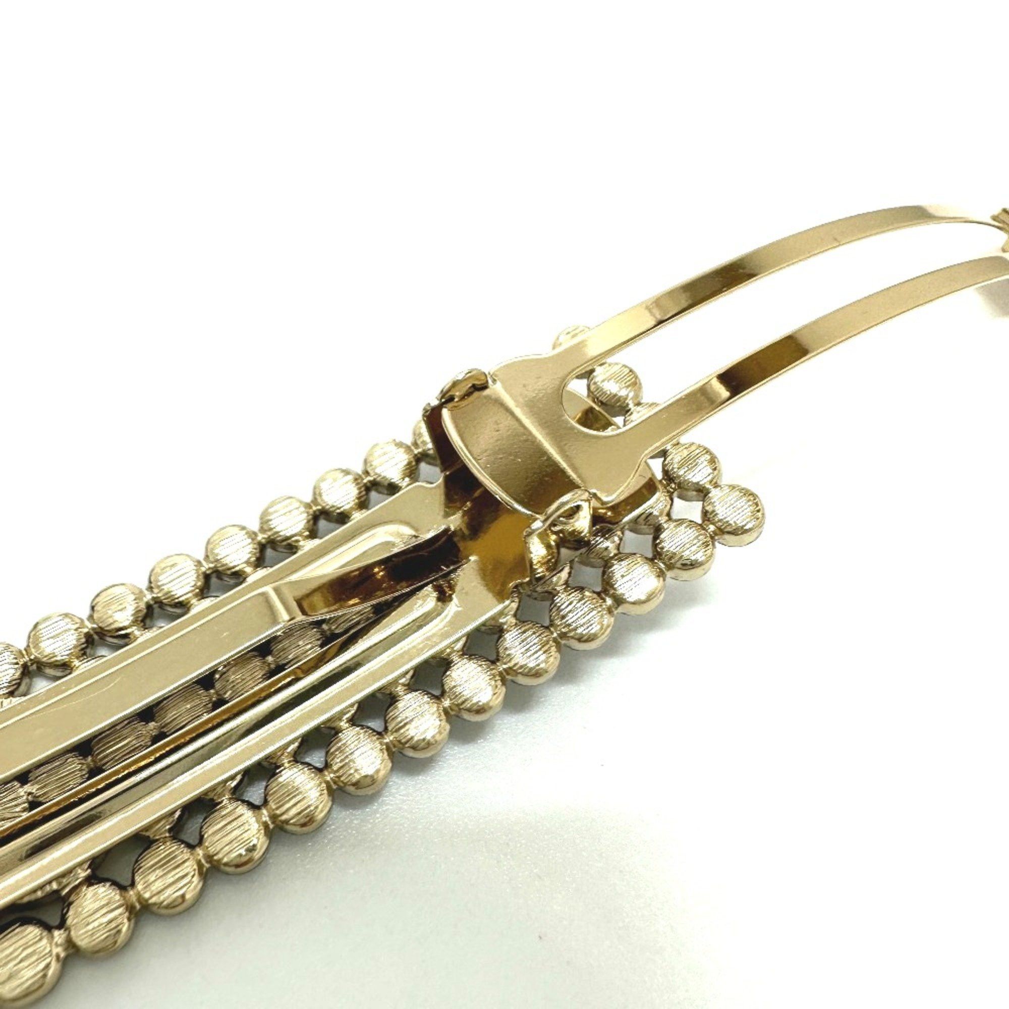 Chanel Chanel logo hair accessory Valletta Gold Size ONE SIZE - 11 Thumbnail