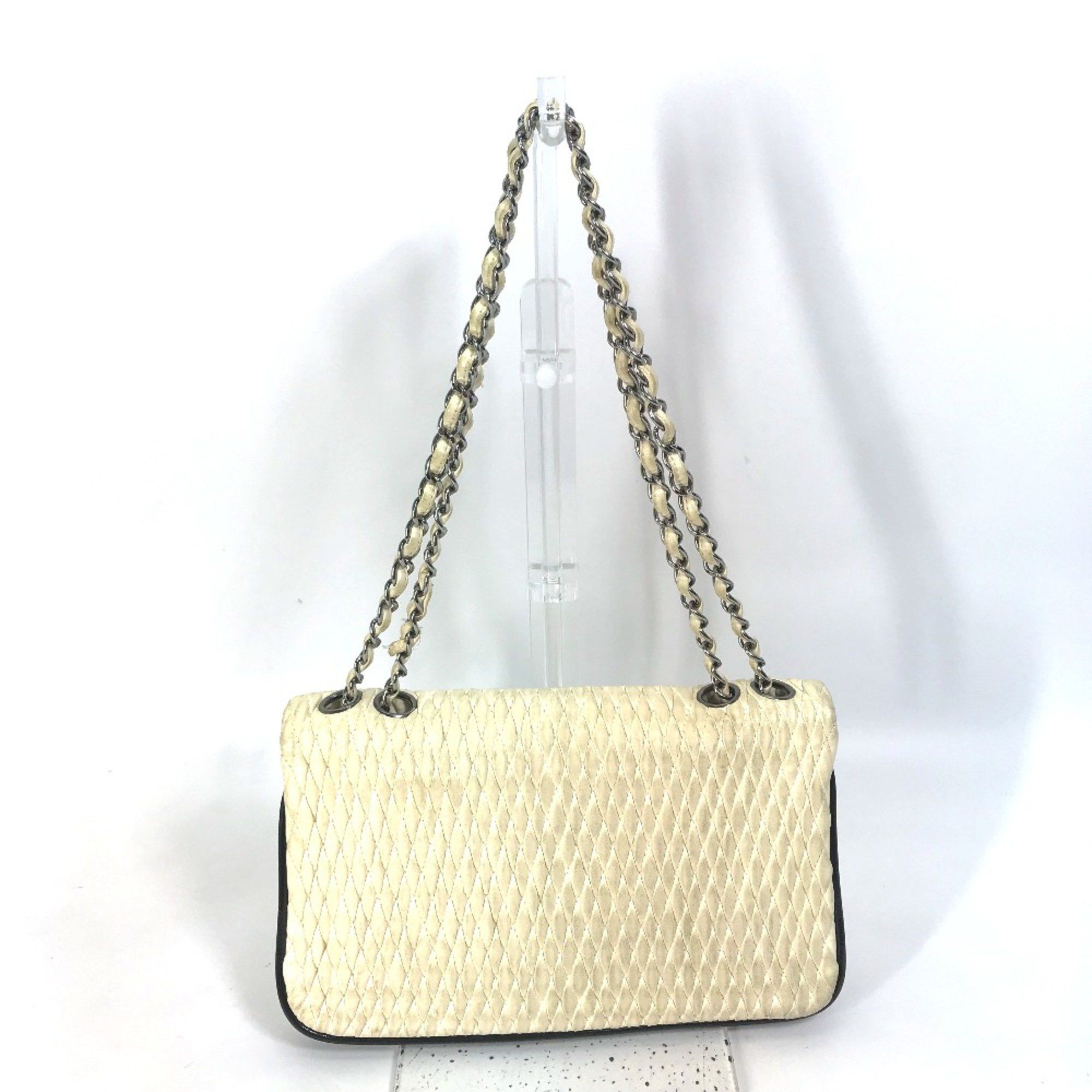 Chanel Chanel CC Chain bag Crossbody Double Chain Shoulder Bag White SilverHardware Size ONE SIZE - 2 Thumbnail