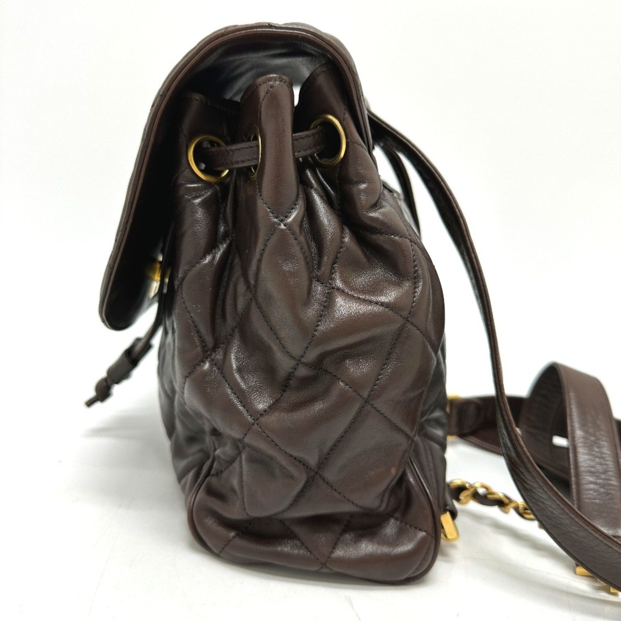 Chanel Chanel CC Mark Chain Backpack Brown GoldHardware Size ONE SIZE - 3 Thumbnail