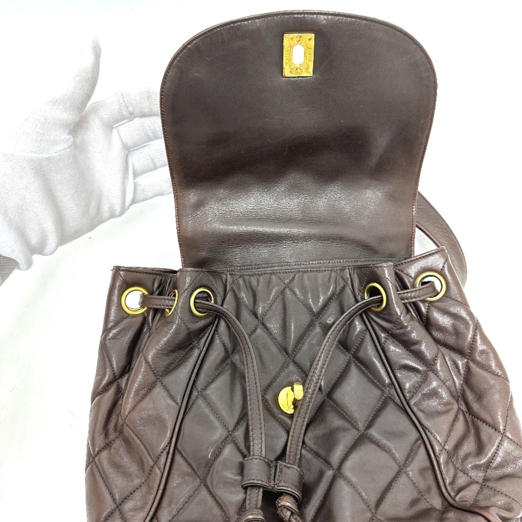 Chanel Chanel CC Mark Chain Backpack Brown GoldHardware Size ONE SIZE - 10 Thumbnail