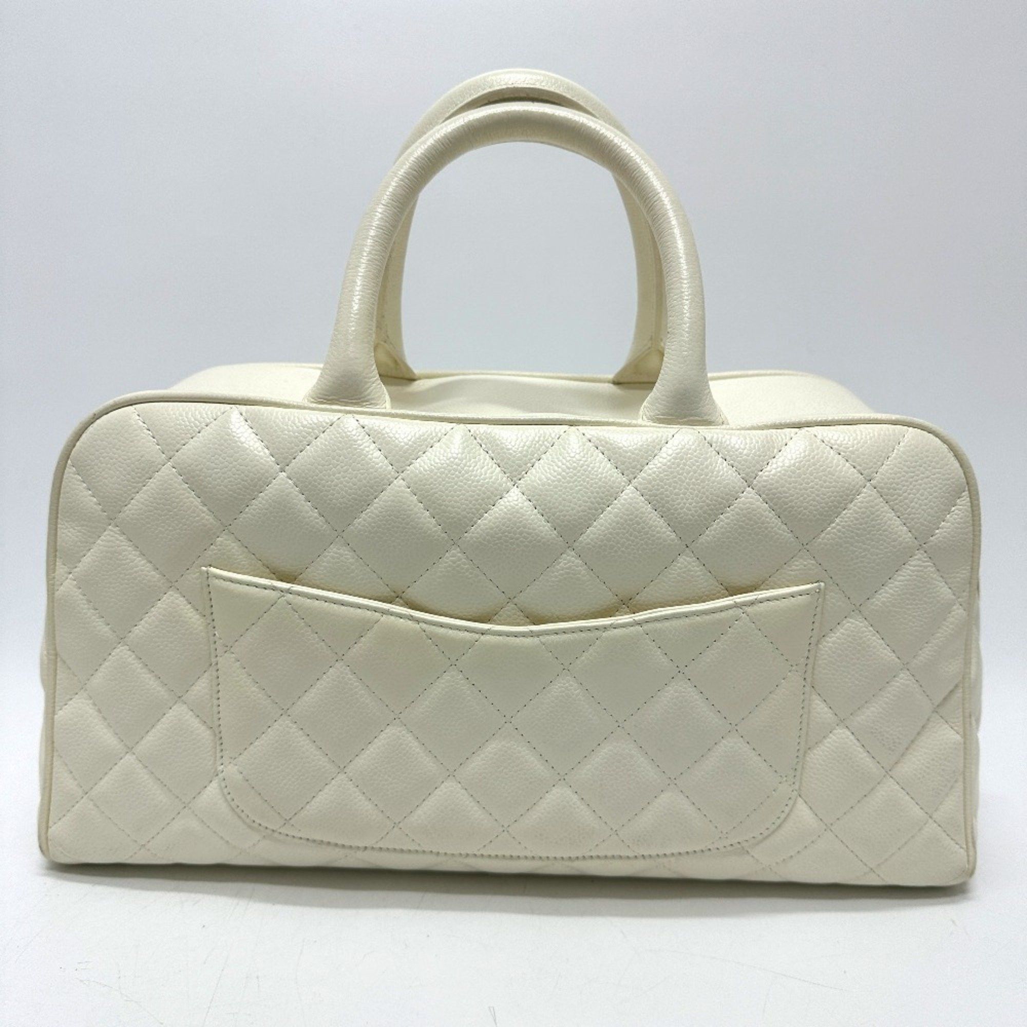 Chanel Chanel CC Mark Quilted Matelasse Bag Hand Bag White Size ONE SIZE - 2 Thumbnail