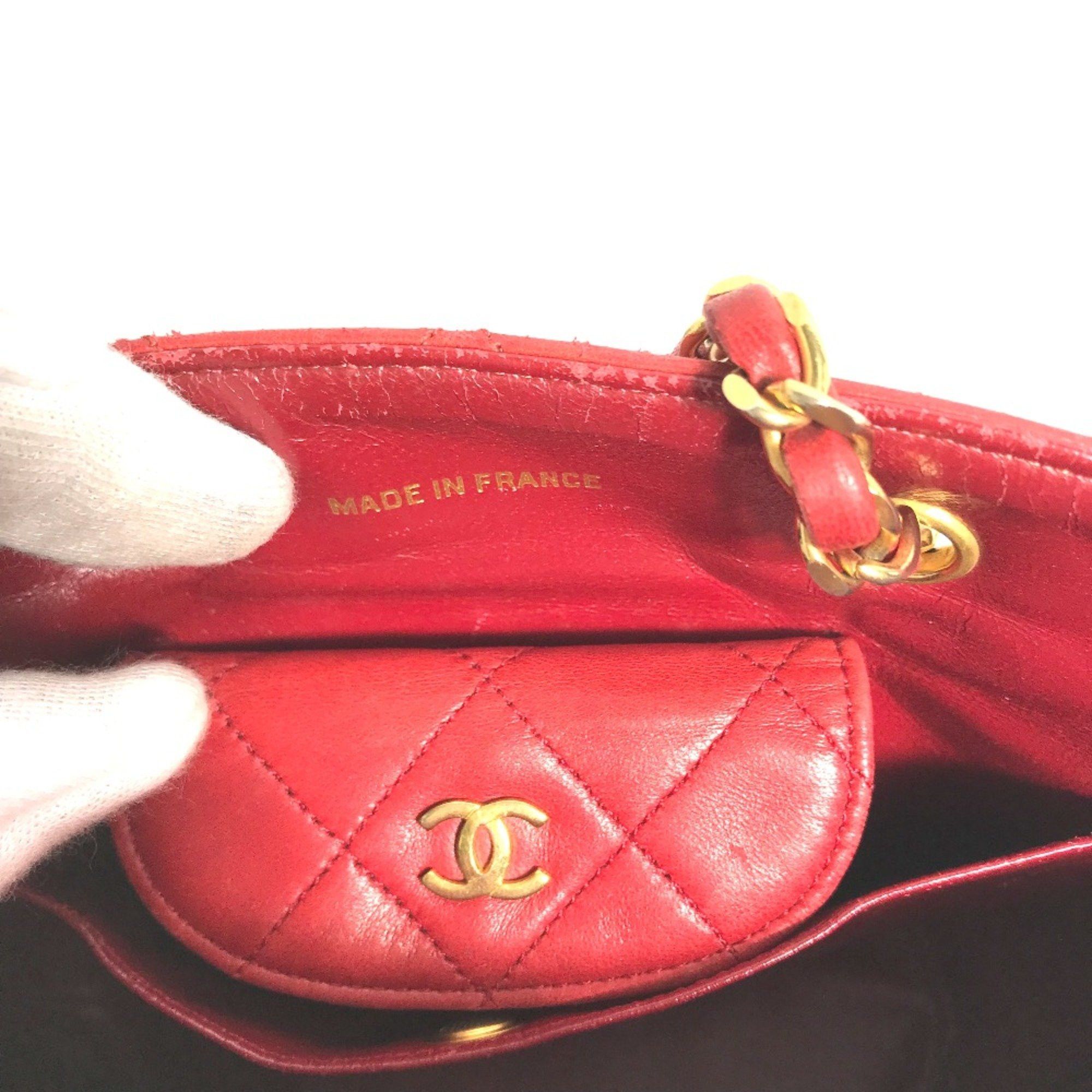 Chanel Chanel vintage Chain Shoulder Hand Bag Shoulder Bag Red Gold Size ONE SIZE - 10 Thumbnail