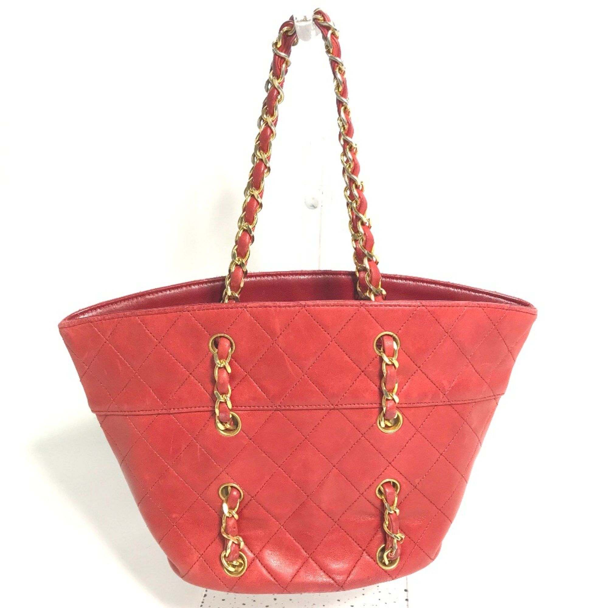 Chanel Chanel vintage Chain Shoulder Hand Bag Shoulder Bag Red Gold Size ONE SIZE - 2 Thumbnail