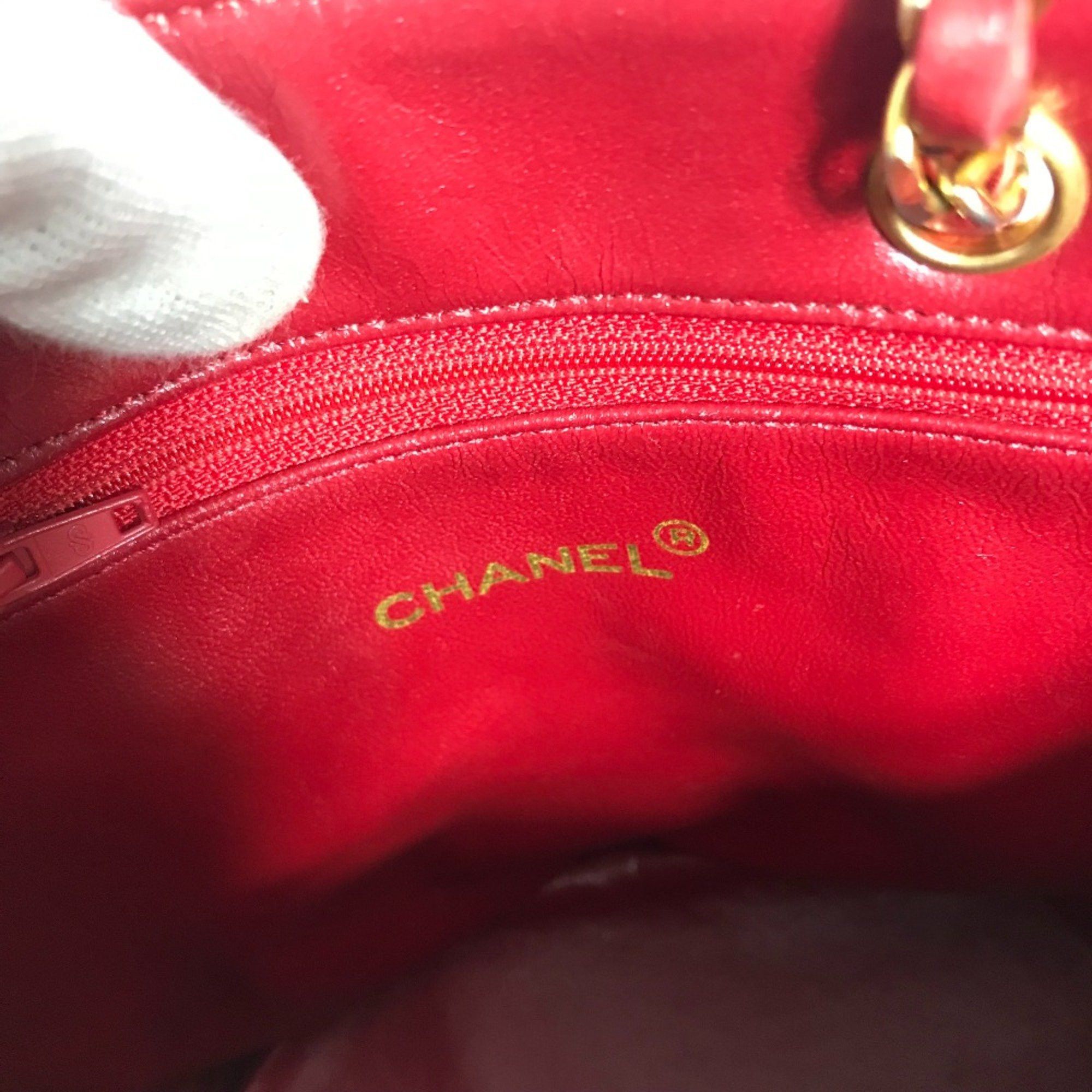Chanel Chanel vintage Chain Shoulder Hand Bag Shoulder Bag Red Gold Size ONE SIZE - 11 Thumbnail