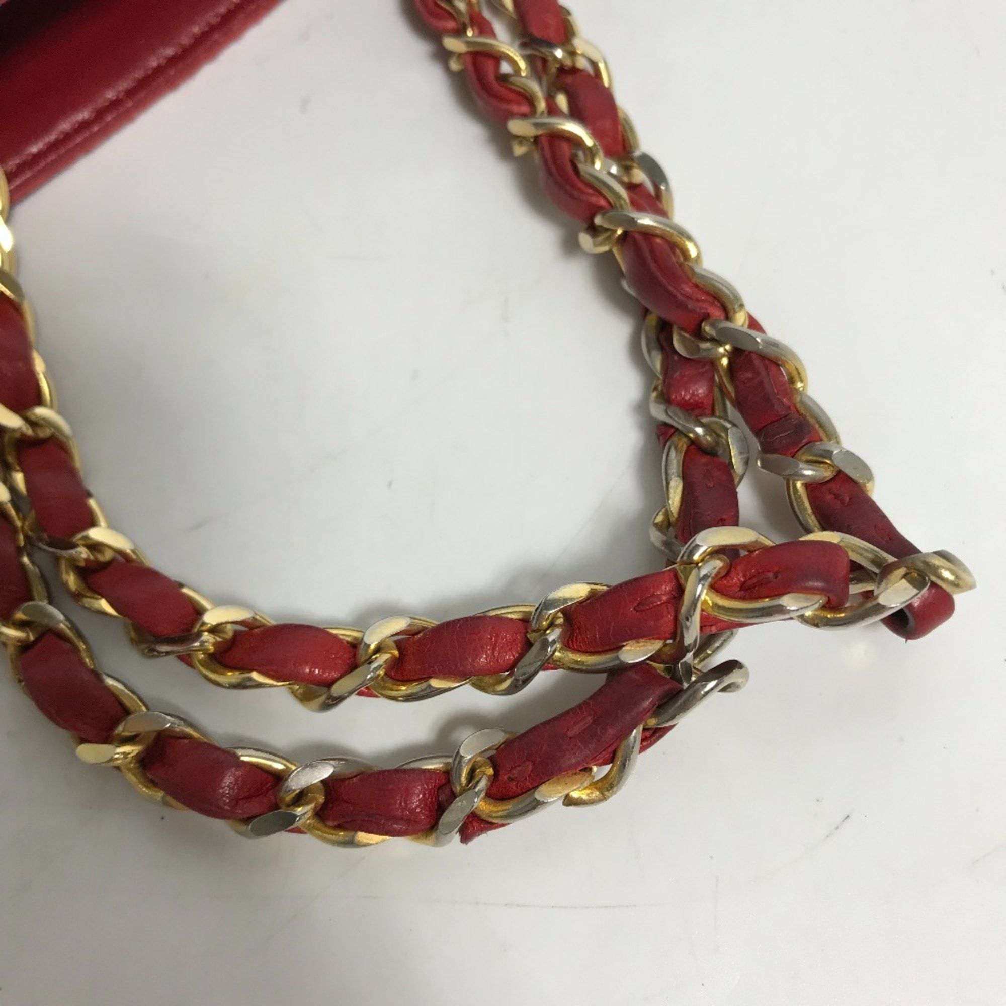Chanel Chanel vintage Chain Shoulder Hand Bag Shoulder Bag Red Gold Size ONE SIZE - 7 Thumbnail