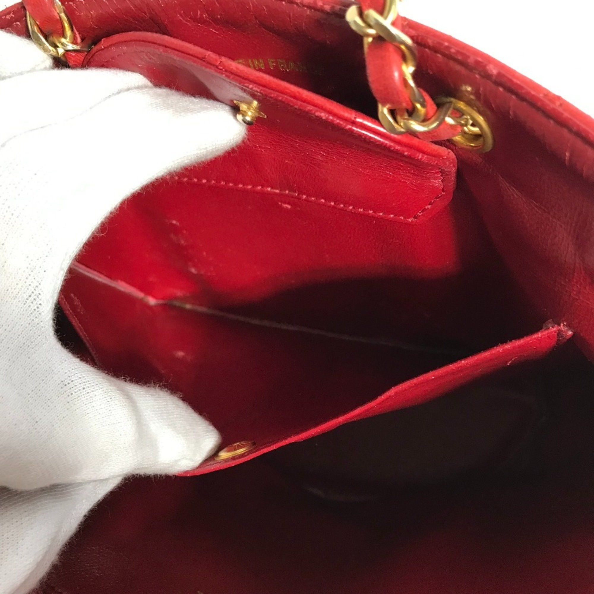 Chanel Chanel vintage Chain Shoulder Hand Bag Shoulder Bag Red Gold Size ONE SIZE - 9 Thumbnail