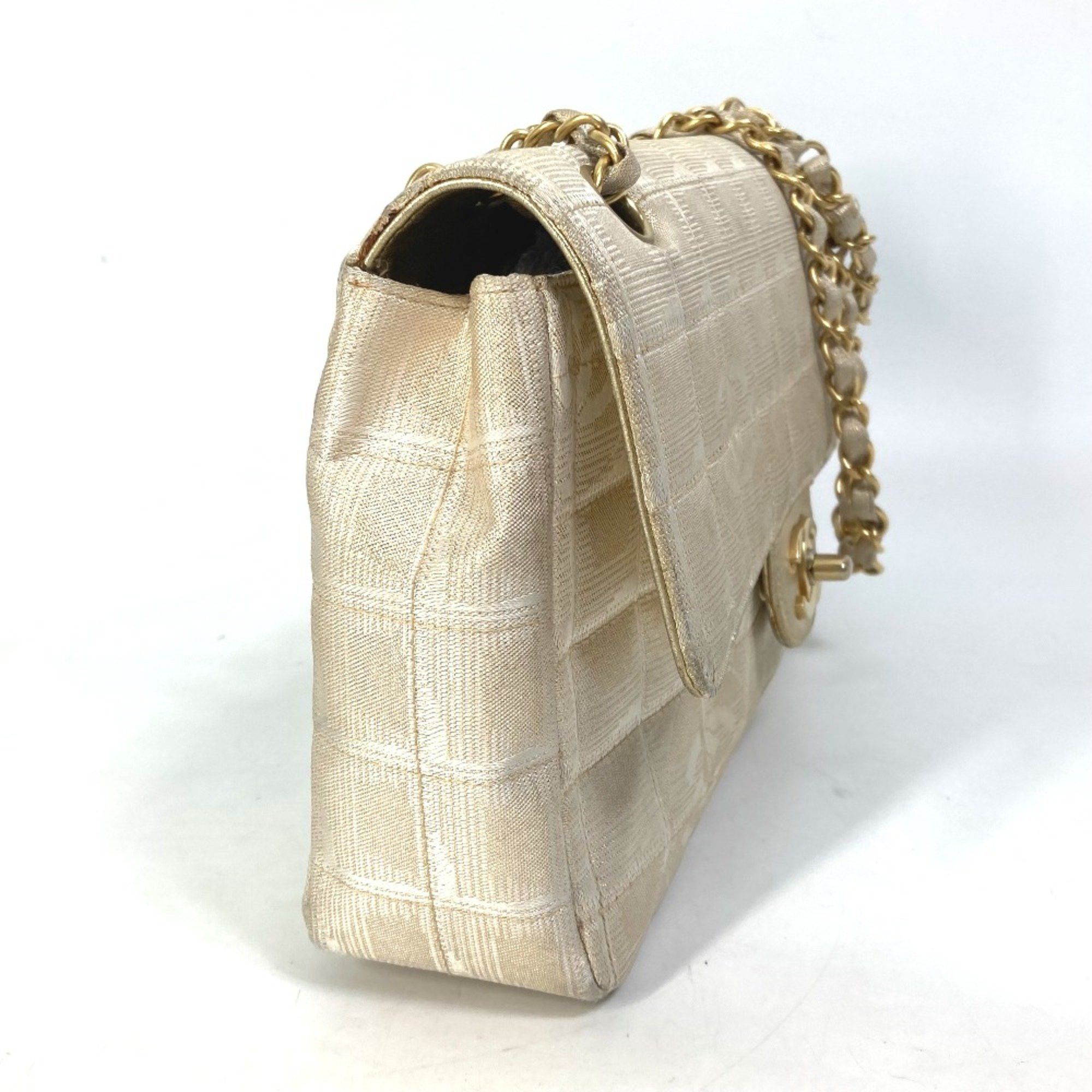 Chanel Chanel CC Mark CC Double Chain Crossbody Shoulder Bag Beige Size ONE SIZE - 3 Thumbnail