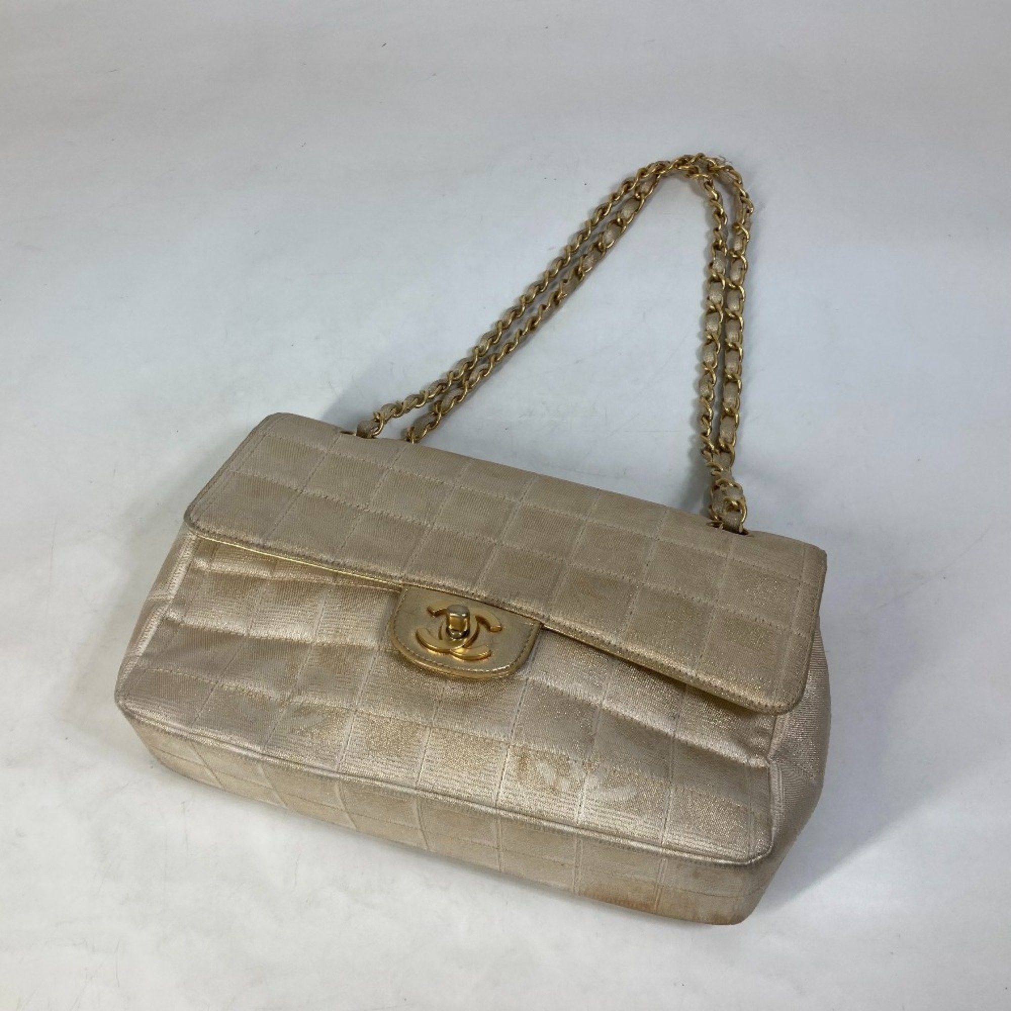 Chanel Chanel CC Mark CC Double Chain Crossbody Shoulder Bag Beige Size ONE SIZE - 10 Thumbnail