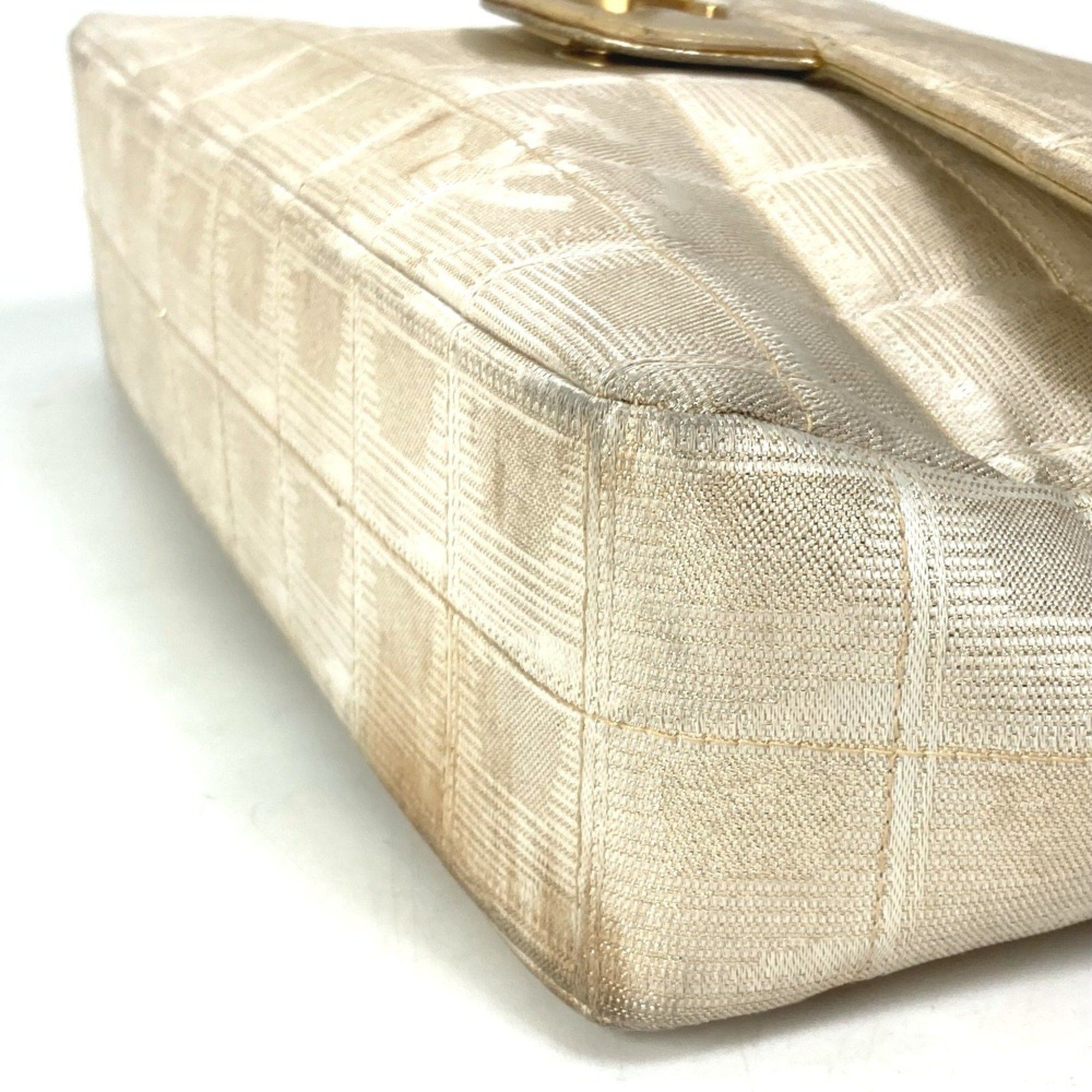 Chanel Chanel CC Mark CC Double Chain Crossbody Shoulder Bag Beige Size ONE SIZE - 6 Thumbnail