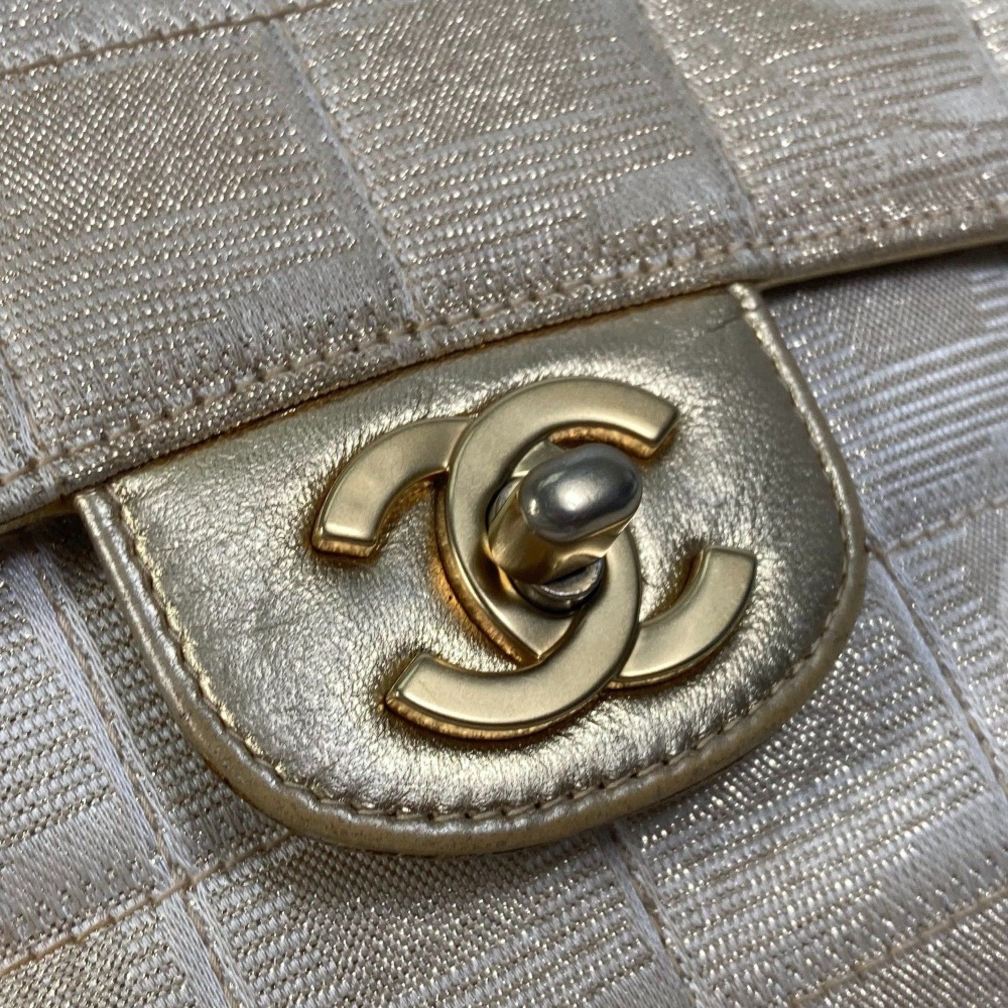 Chanel Chanel CC Mark CC Double Chain Crossbody Shoulder Bag Beige Size ONE SIZE - 9 Thumbnail