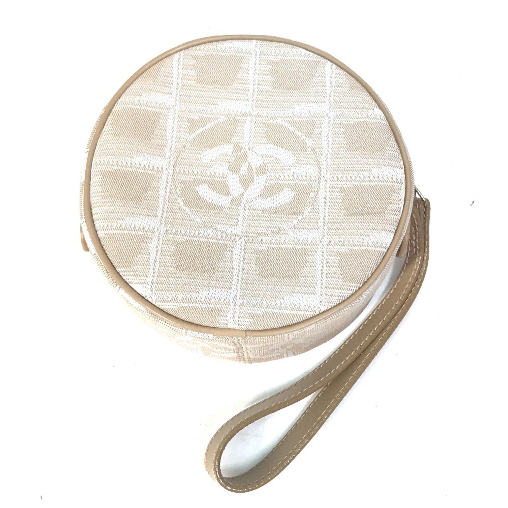 Chanel Chanel A17682 CC Mark Pochette Pouch Beige Size ONE SIZE - 2 Thumbnail