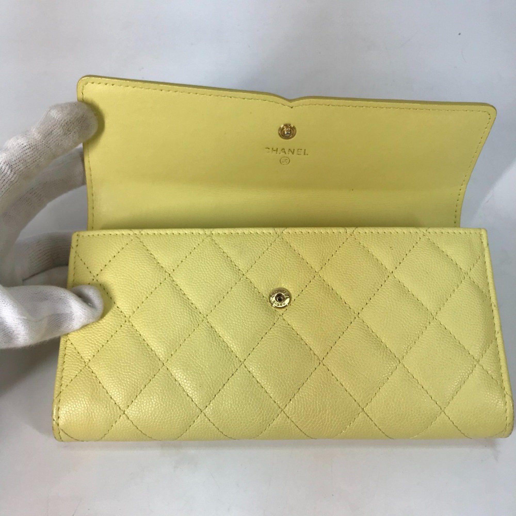 Chanel Chanel Long wallet Two fold Long Wallet yellow Size ONE SIZE - 12 Thumbnail
