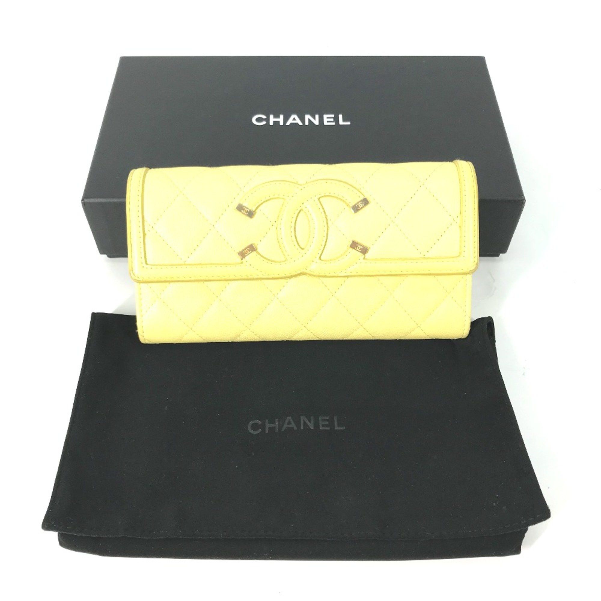 Chanel Chanel Long wallet Two fold Long Wallet yellow Size ONE SIZE - 16 Thumbnail