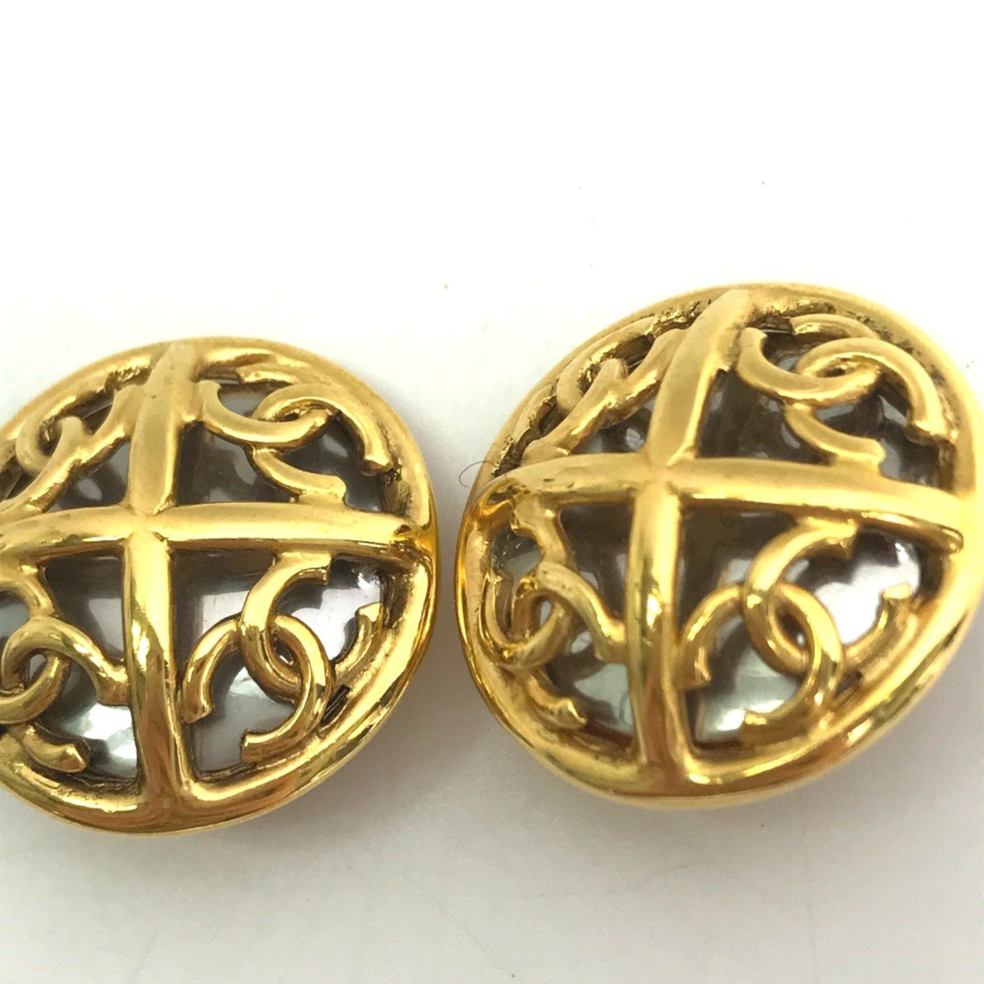 Chanel Chanel 93P vintage Earrings Gold Size ONE SIZE - 3 Thumbnail
