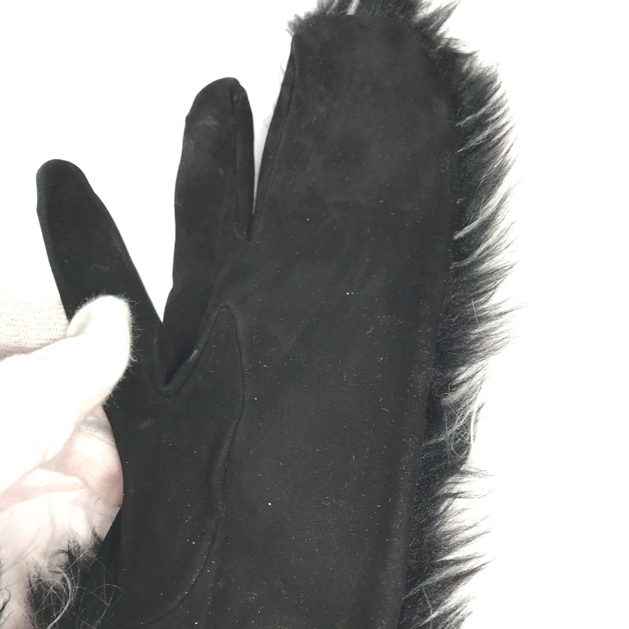 Chanel Chanel mitten type gloves Glove Black WhiteBased Size ONE SIZE - 9 Thumbnail