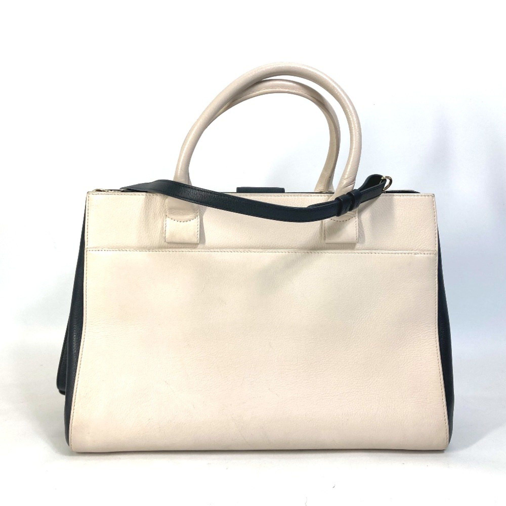 Chanel Chanel CC Mark Bicolor 2WAY Shoulder Bag Crossbody Hand Bag Beige Size ONE SIZE - 3 Thumbnail