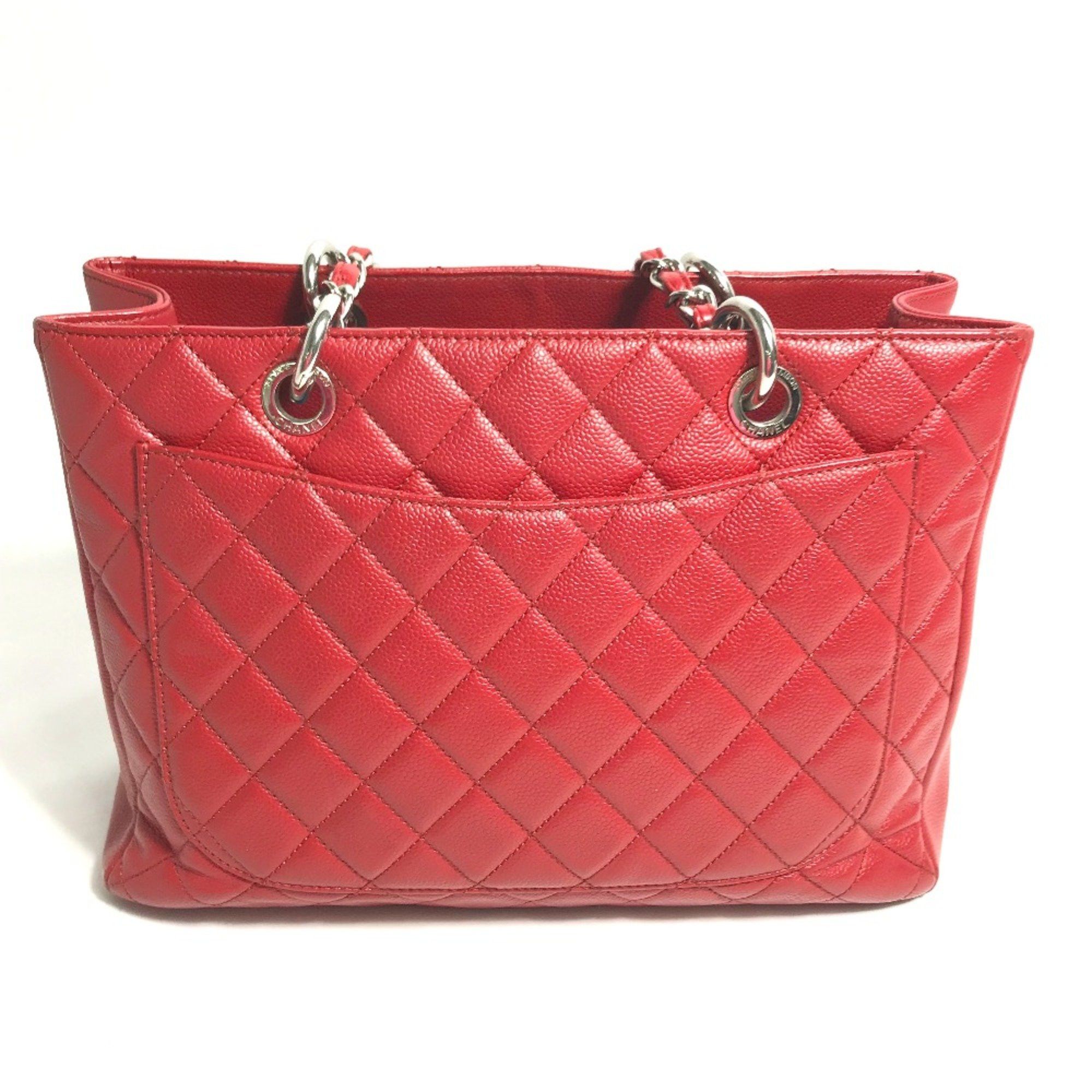 Chanel Chanel A50995 CC Mark Shoulder Chain GST Shoulder Bag Bag Tote Bag Red Size ONE SIZE - 2 Thumbnail