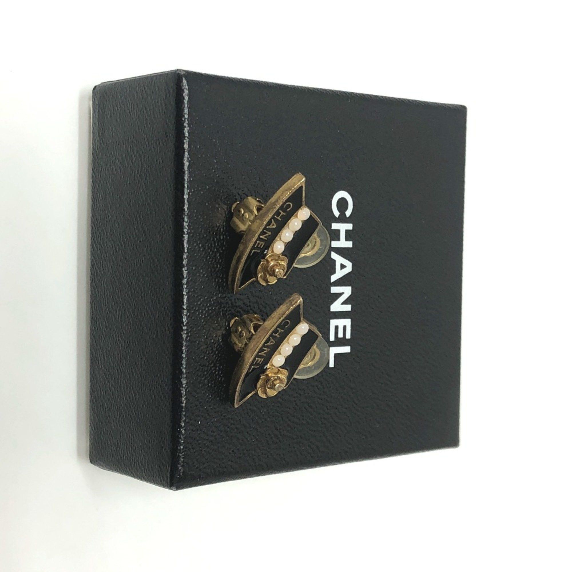 Chanel Chanel 02A Earrings Black GoldHardware Size ONE SIZE - 7 Thumbnail