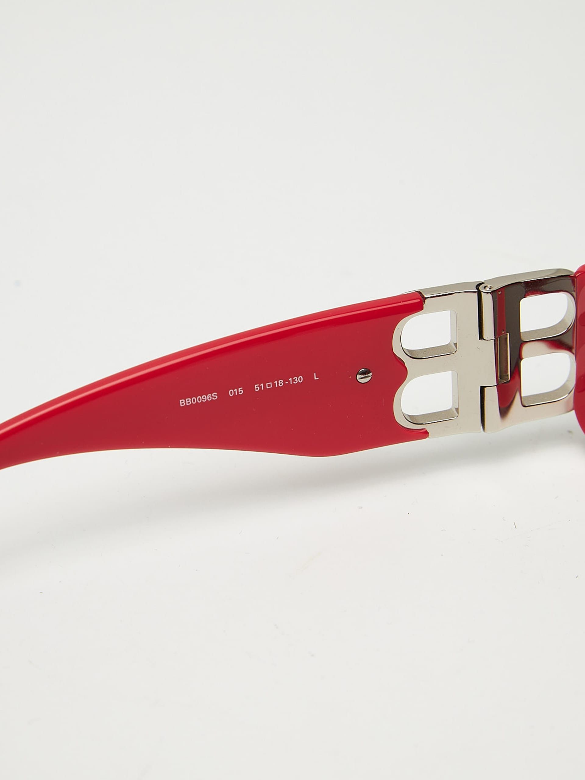 Balenciaga Red Narrow Sunglasses Size ONE SIZE - 5 Thumbnail