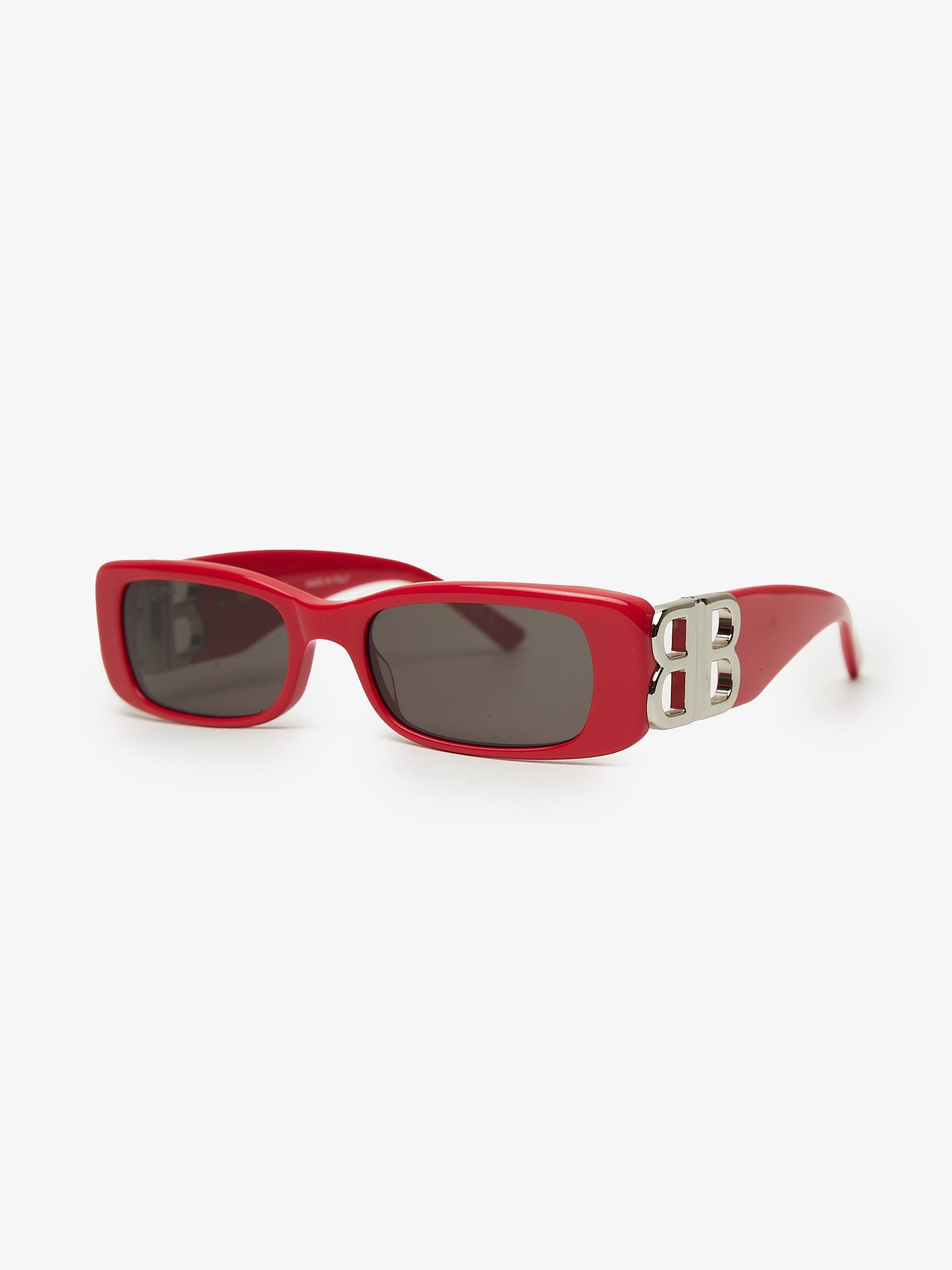 Balenciaga Red Narrow Sunglasses Size ONE SIZE - 2 Thumbnail