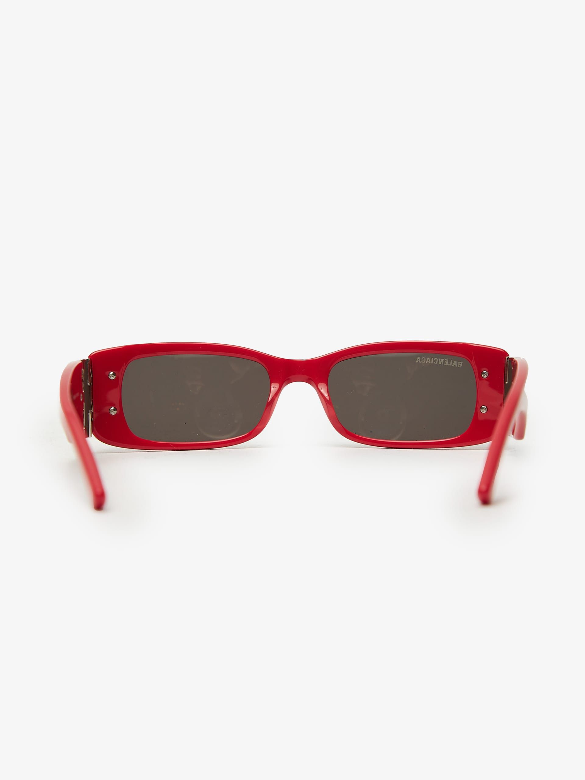 Balenciaga Red Narrow Sunglasses Size ONE SIZE - 3 Thumbnail