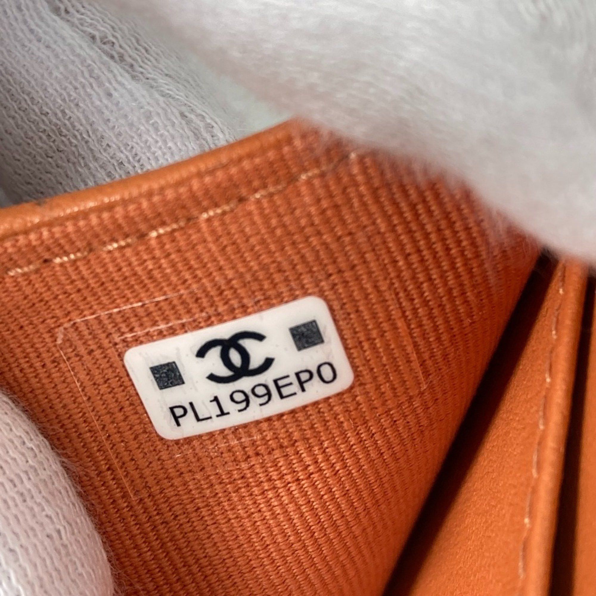 Chanel Chanel AP0230 CC Mark Compact wallet Trifold wallet Orange GoldHardware Size ONE SIZE - 15 Thumbnail