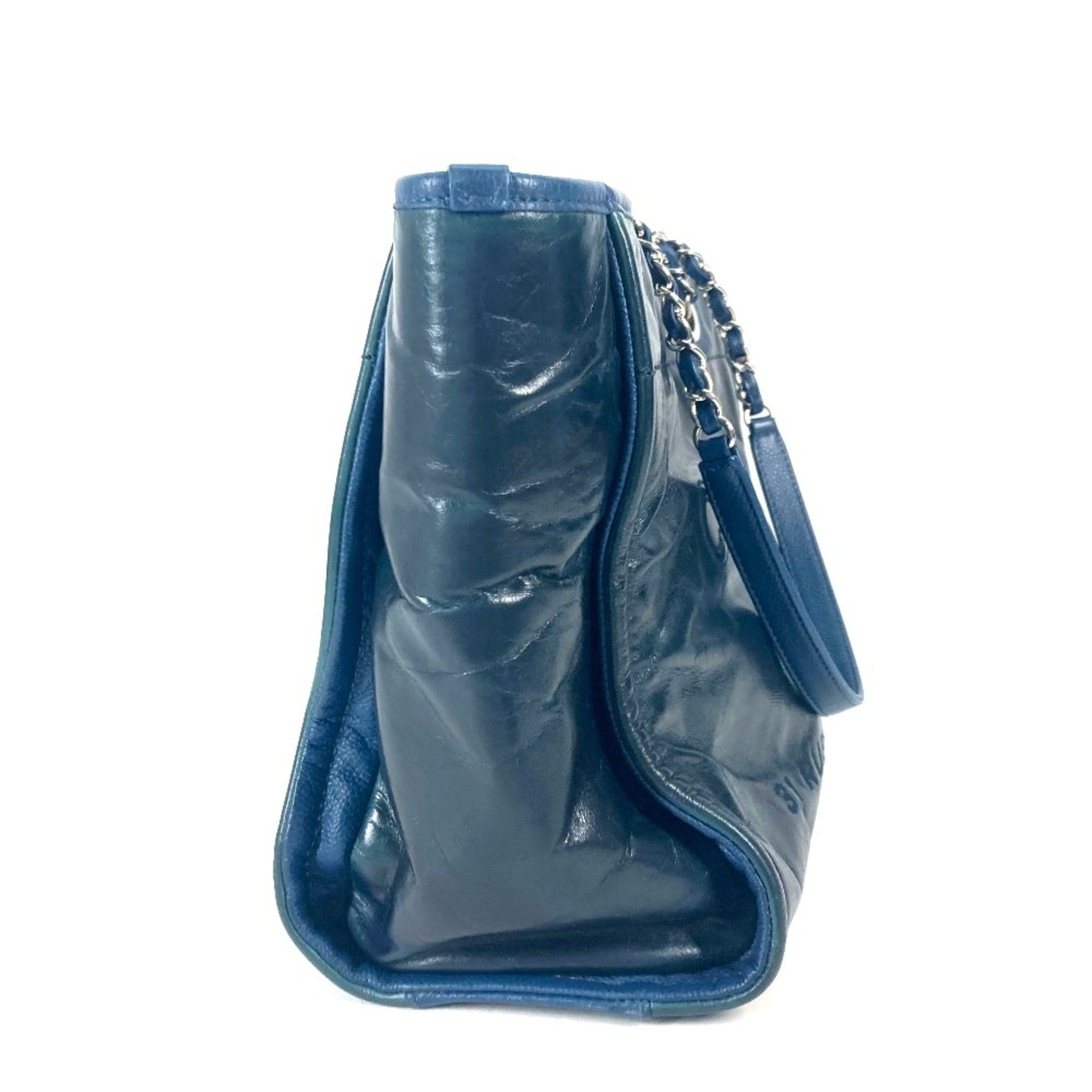 Chanel Chanel Logo Tote Bag Shoulder bag Bag Chain Shoulder Bag Navy Size ONE SIZE - 3 Thumbnail