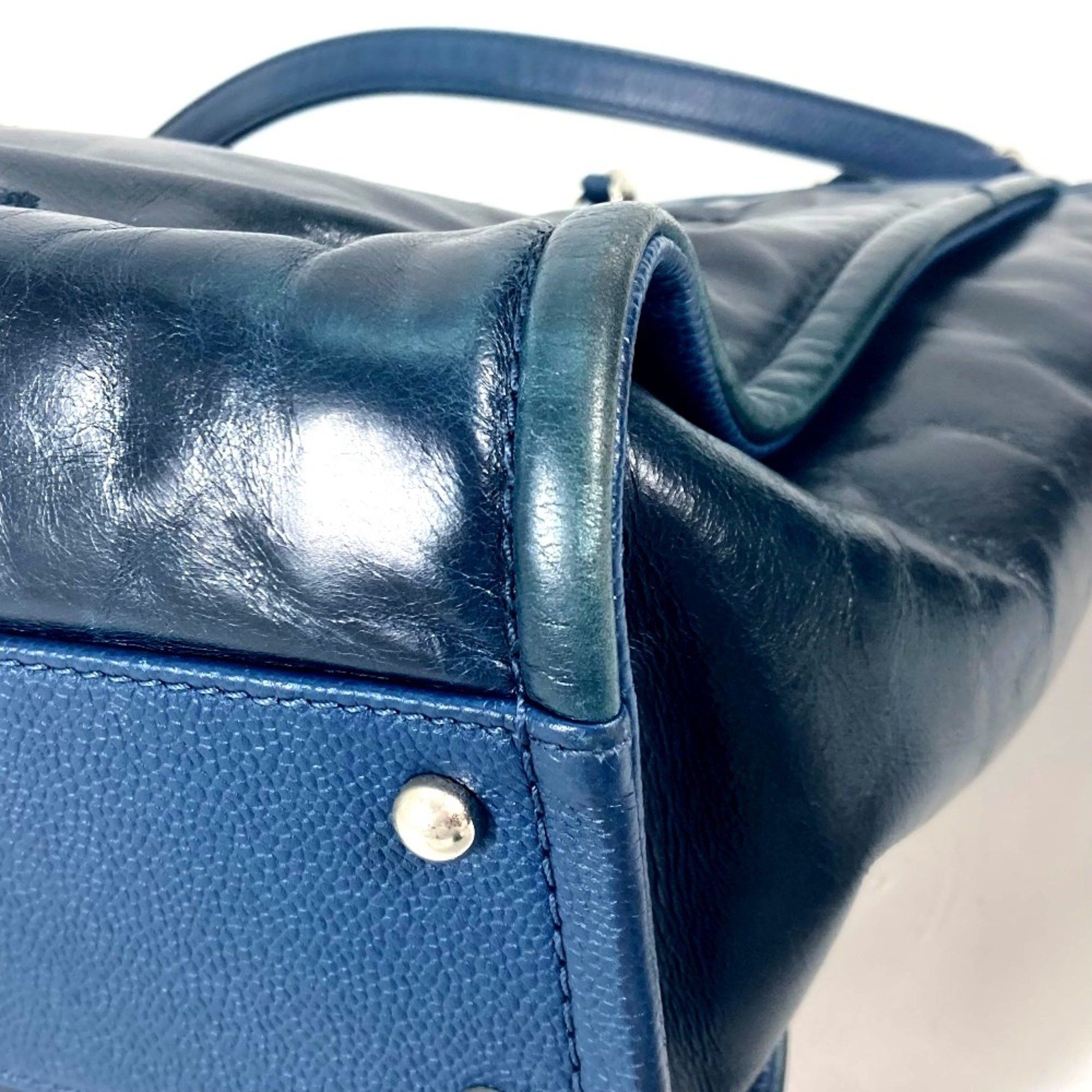 Chanel Chanel Logo Tote Bag Shoulder bag Bag Chain Shoulder Bag Navy Size ONE SIZE - 6 Thumbnail