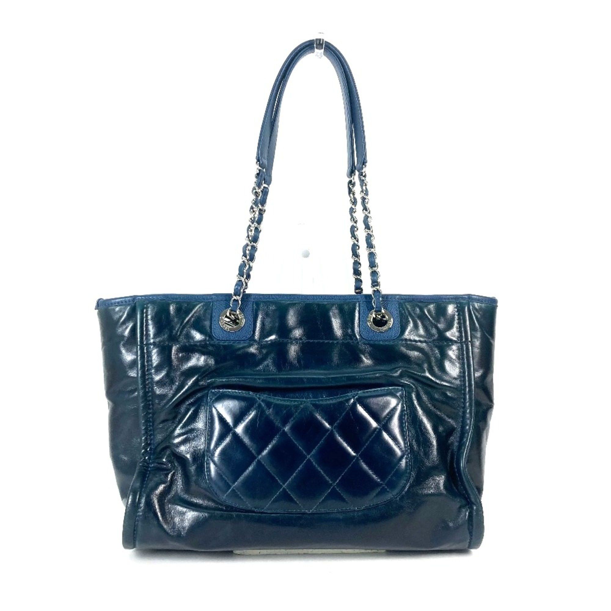 Chanel Chanel Logo Tote Bag Shoulder bag Bag Chain Shoulder Bag Navy Size ONE SIZE - 2 Thumbnail