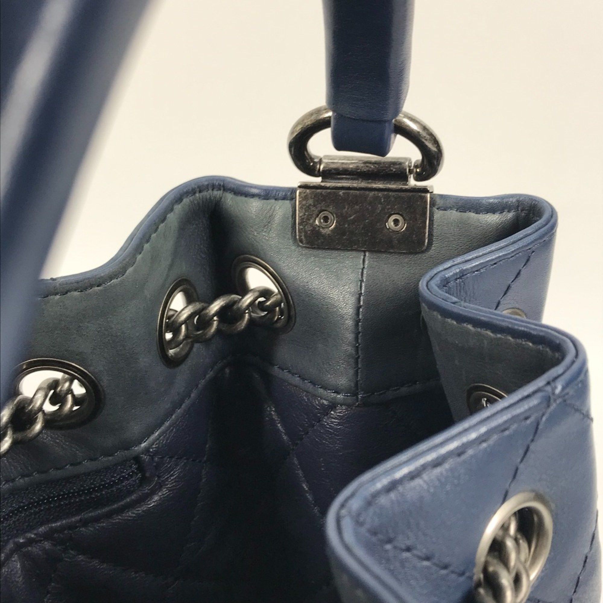 Chanel Chanel Shoulder 3WAY Drawstring Handbag Chain Bag Shoulder Bag blue Size ONE SIZE - 15 Thumbnail
