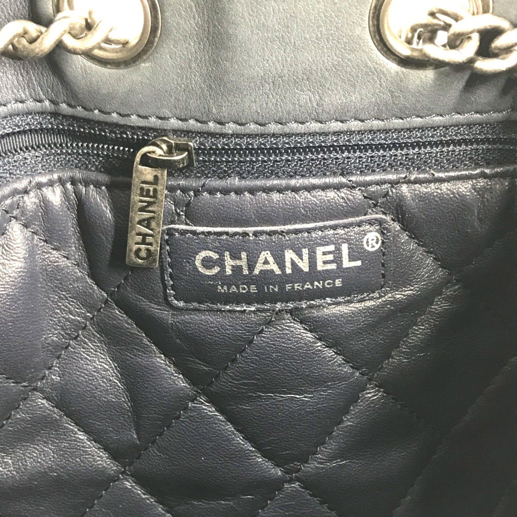 Chanel Chanel Shoulder 3WAY Drawstring Handbag Chain Bag Shoulder Bag blue Size ONE SIZE - 9 Thumbnail