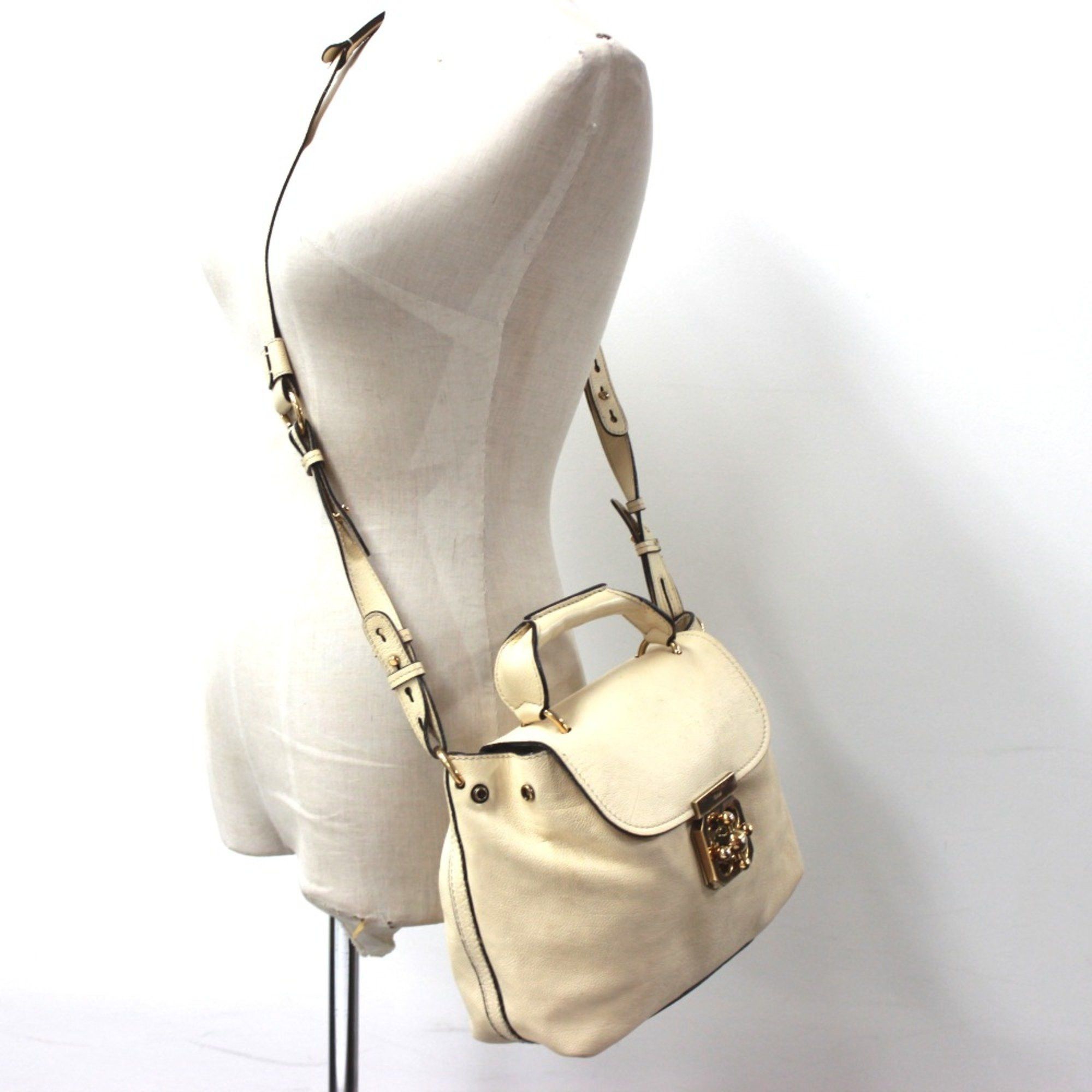 Chloe Chloe Bag 2WAY Hand Bag Shoulder Bag Beige Light Beige Size ONE SIZE - 10 Thumbnail