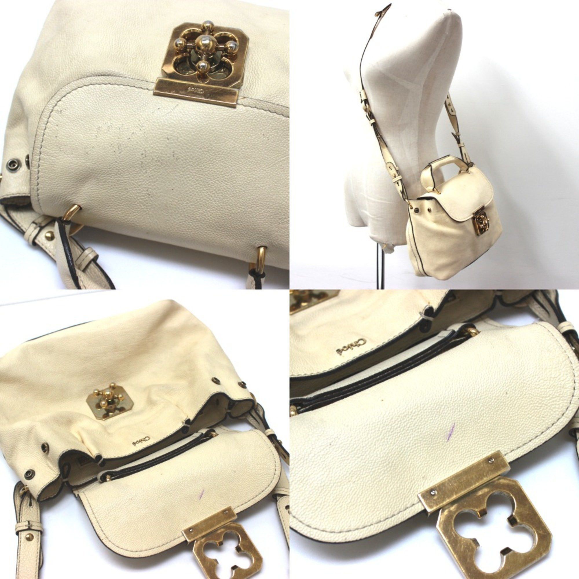 Chloe Chloe Bag 2WAY Hand Bag Shoulder Bag Beige Light Beige Size ONE SIZE - 14 Thumbnail