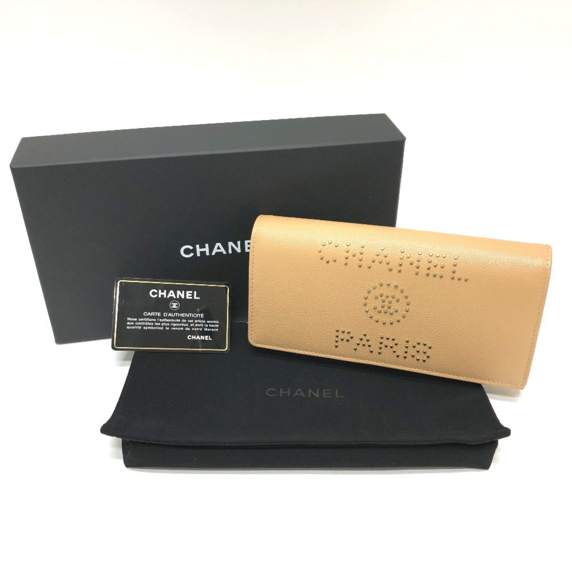 Chanel Chanel Long wallet Two fold Long Wallet Beige GoldHardware Size ONE SIZE - 12 Thumbnail