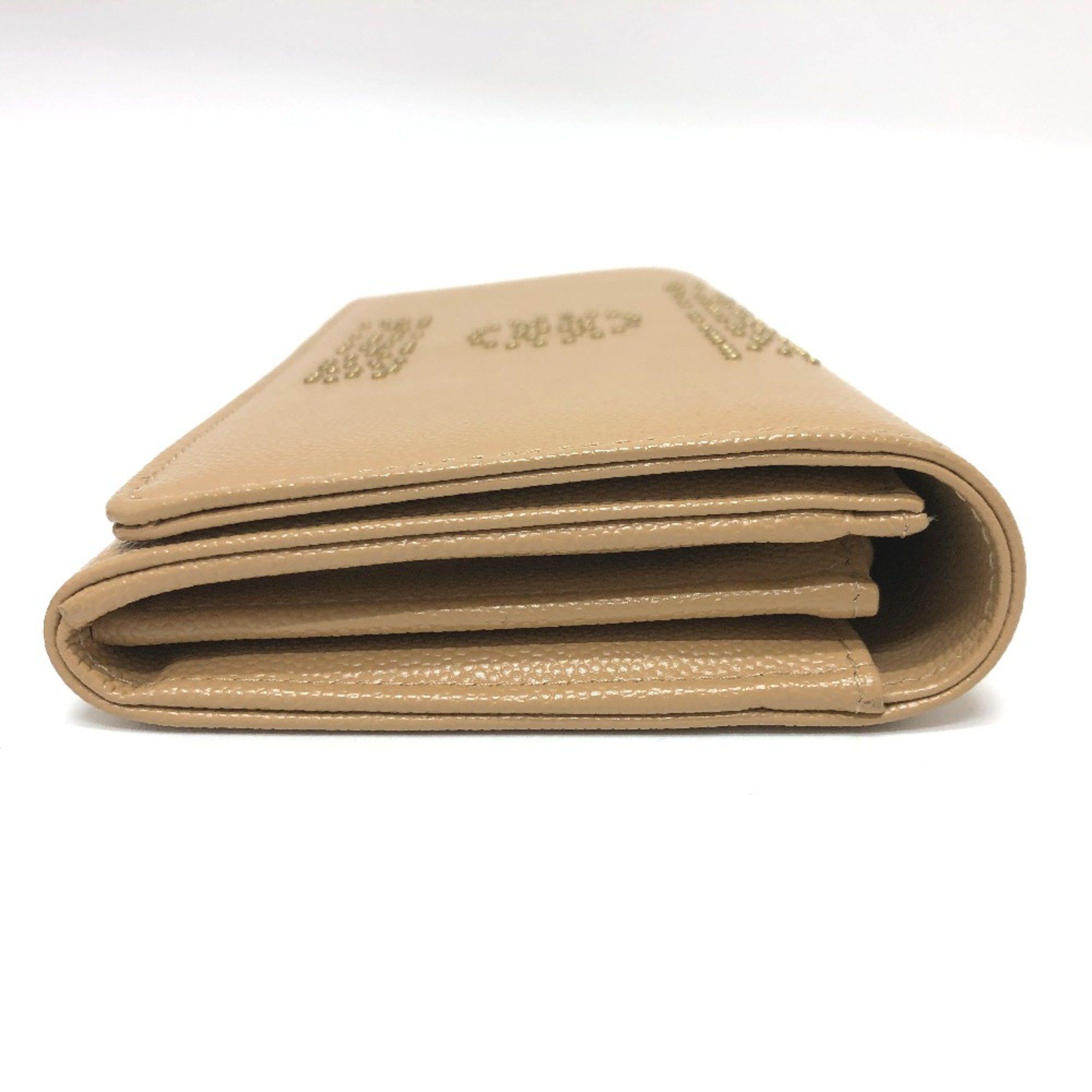 Chanel Chanel Long wallet Two fold Long Wallet Beige GoldHardware Size ONE SIZE - 3 Thumbnail