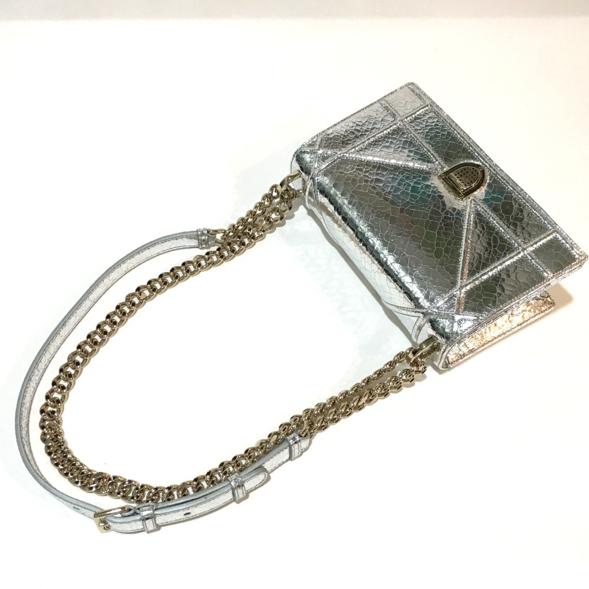 Dior CHRISTIAN DIOR Small flap bag Bag Chain Shoulder Shoulder Bag Silver GoldHardware Size ONE SIZE - 9 Thumbnail