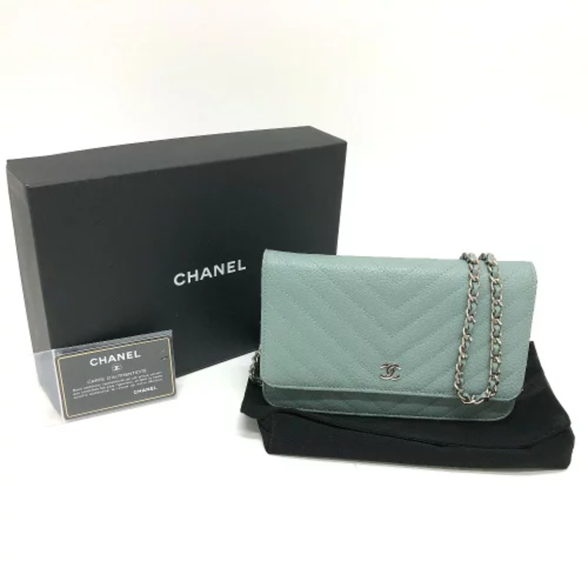 Chanel Chanel Long Wallet Bag Crossbody Chain wallet Shoulder Bag blue SilverHardware Size ONE SIZE - 16 Thumbnail
