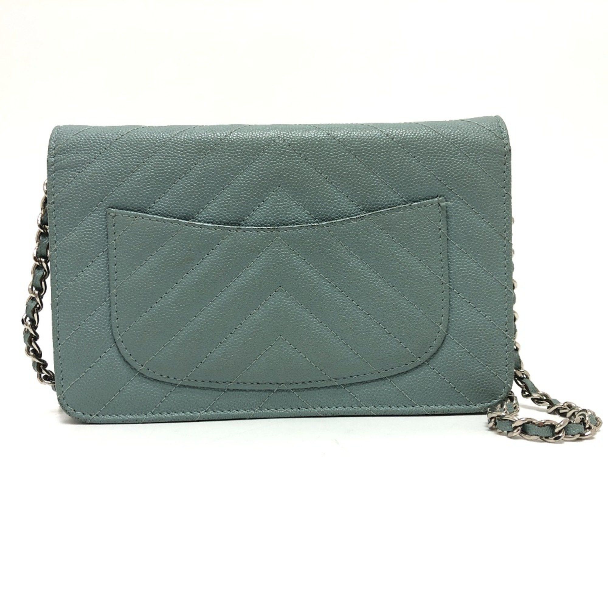 Chanel Chanel Long Wallet Bag Crossbody Chain wallet Shoulder Bag blue SilverHardware Size ONE SIZE - 2 Thumbnail
