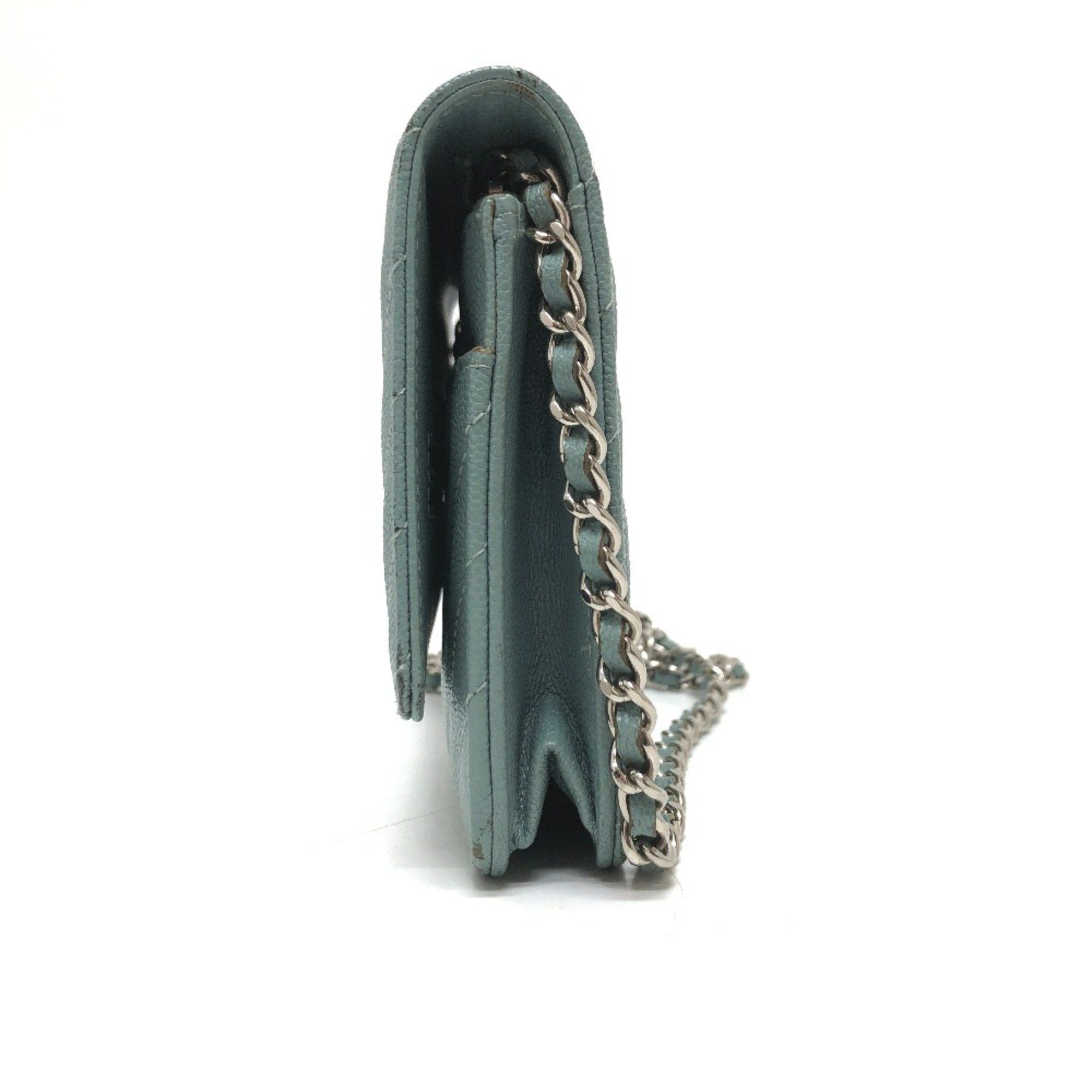 Chanel Chanel Long Wallet Bag Crossbody Chain wallet Shoulder Bag blue SilverHardware Size ONE SIZE - 3 Thumbnail