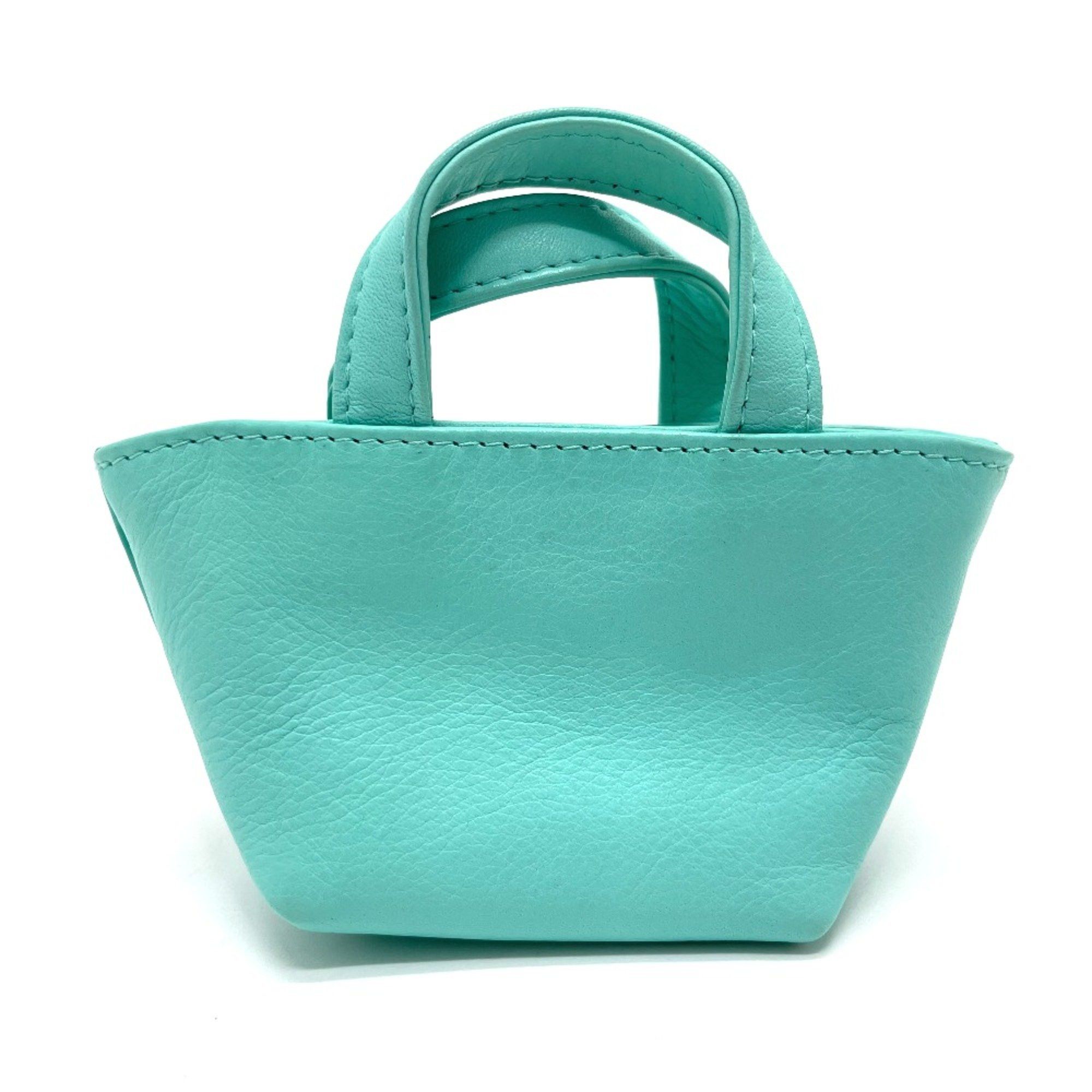 Dior CHRISTIAN DIOR CD logo bag mini pouch charm Hand Bag Turquoise x Gold Hardware Size ONE SIZE - 2 Thumbnail