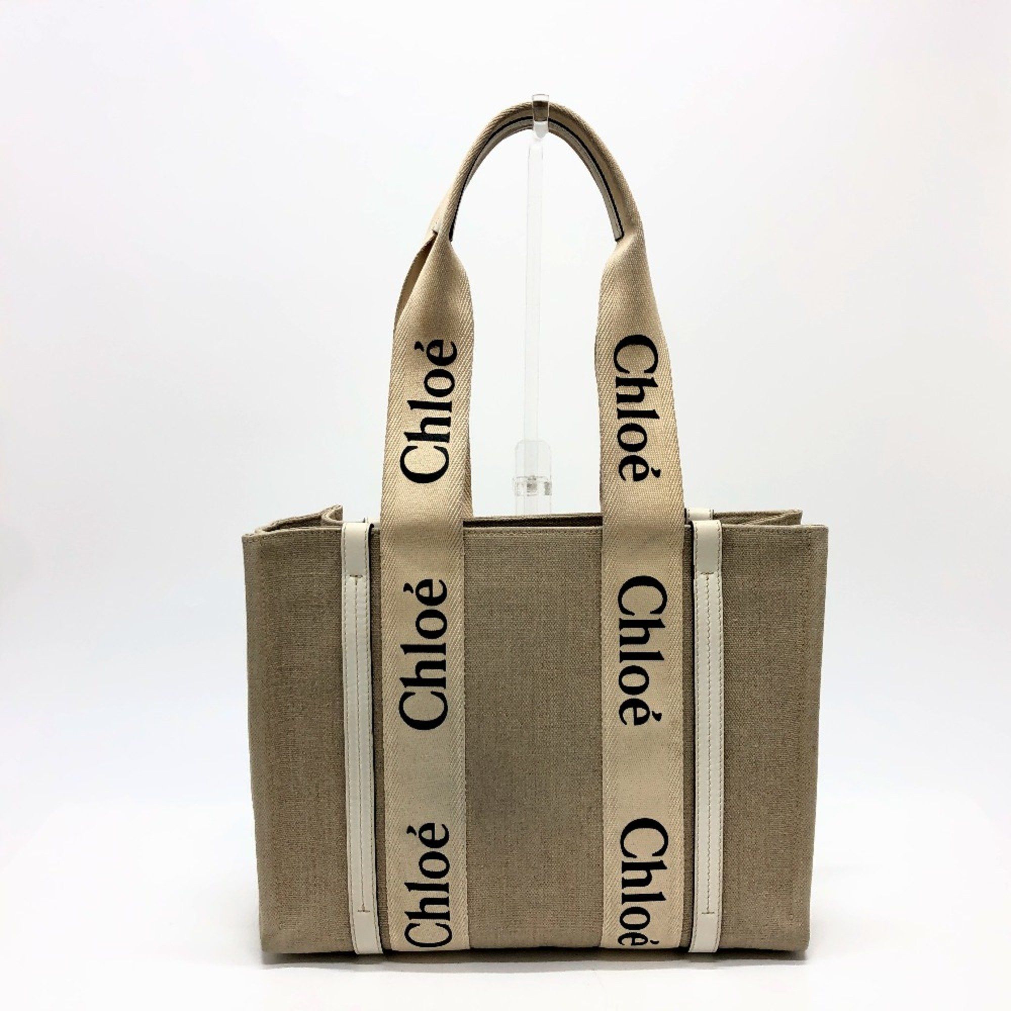 Chloe Chloe logo Hand Bag Tote Bag Beige Size ONE SIZE - 2 Thumbnail