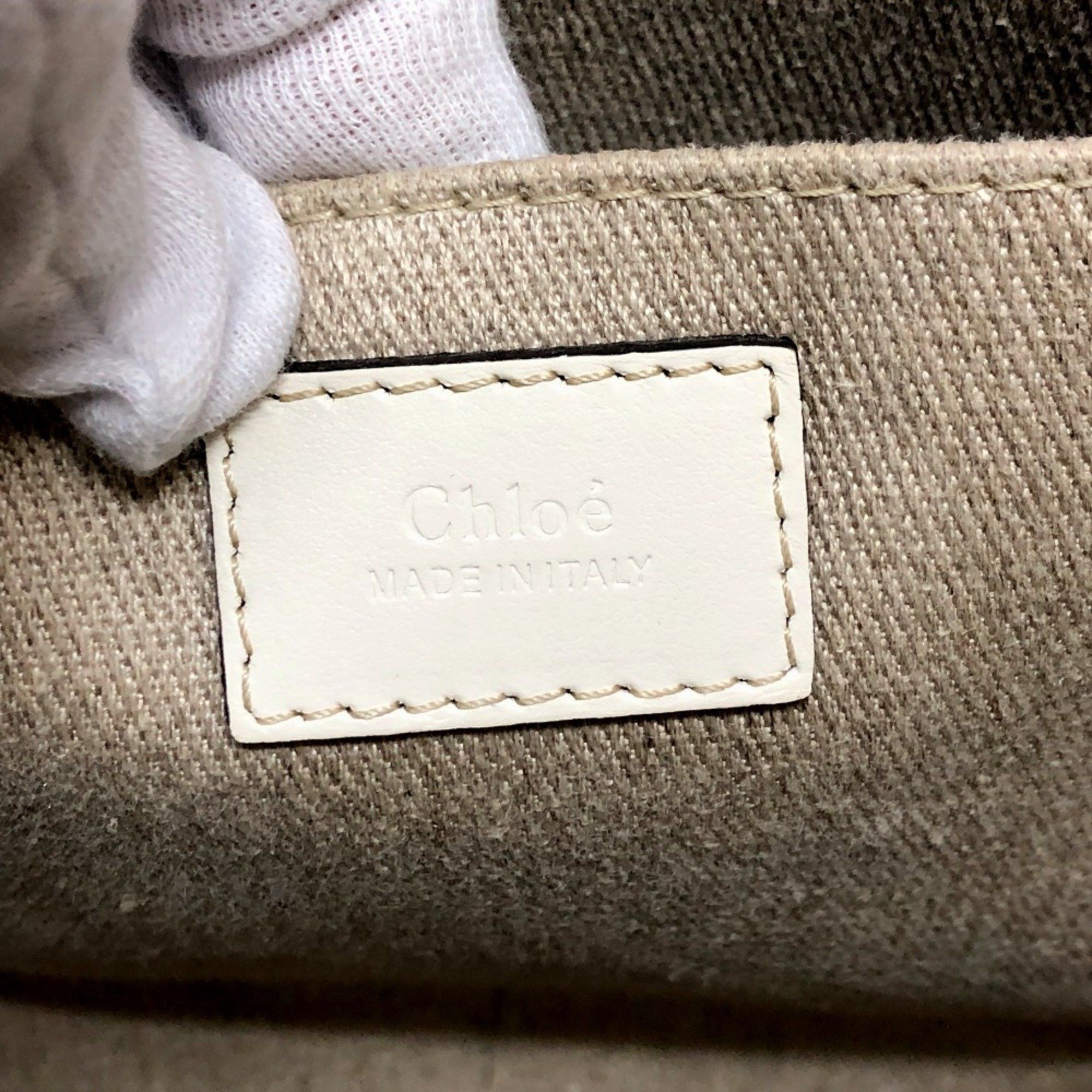 Chloe Chloe logo Hand Bag Tote Bag Beige Size ONE SIZE - 16 Thumbnail