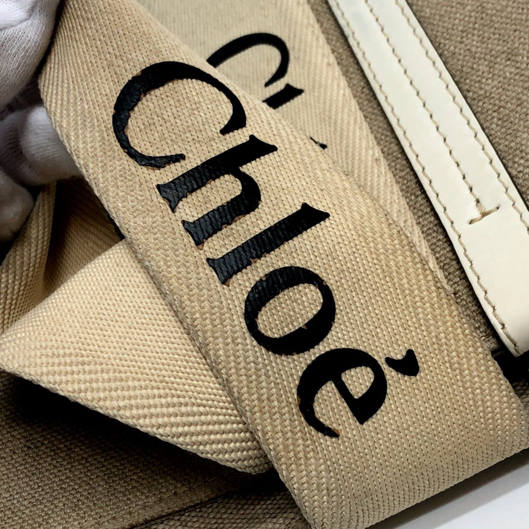 Chloe Chloe logo Hand Bag Tote Bag Beige Size ONE SIZE - 10 Thumbnail