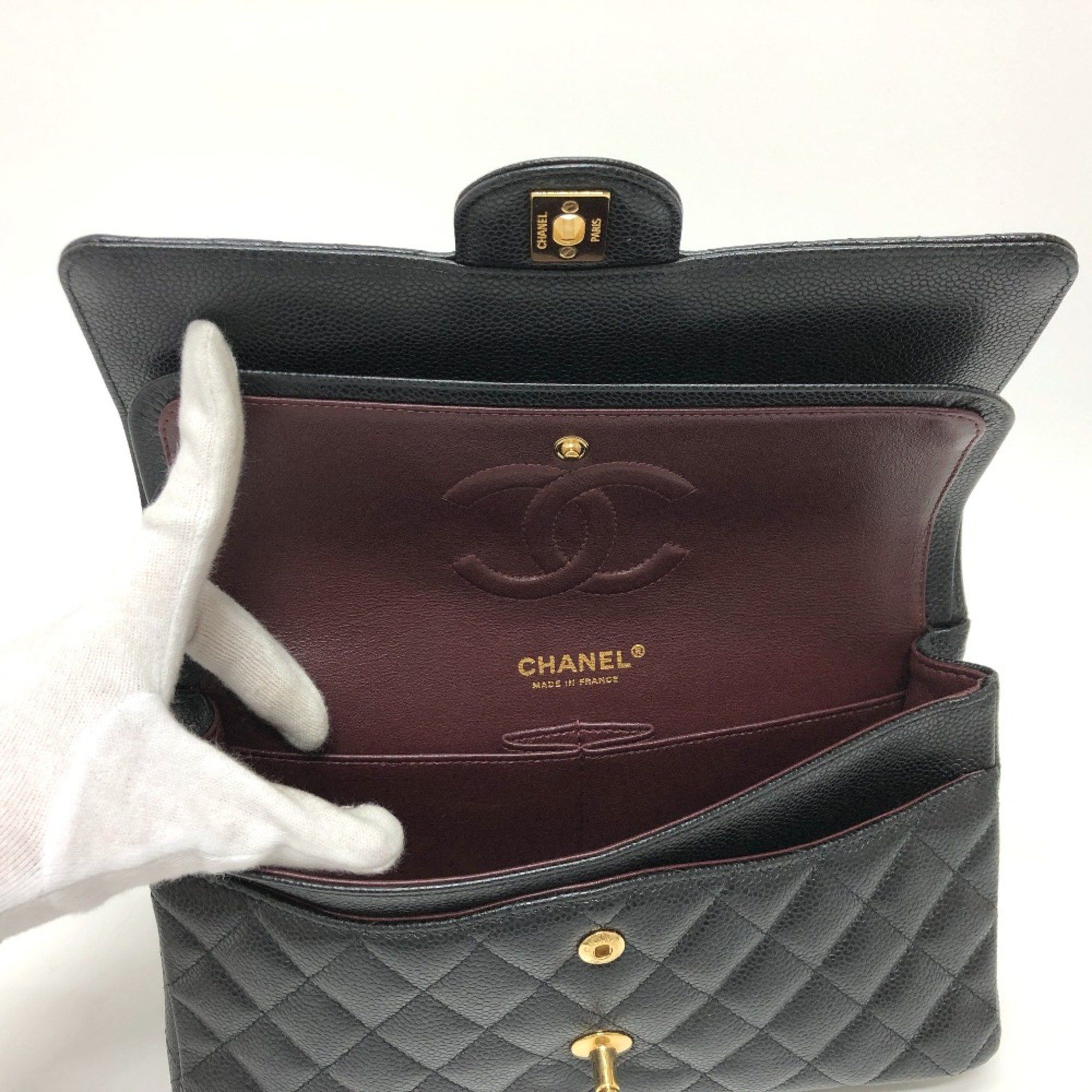 Chanel Chanel A01112 CC Mark Double Chain Shoulder Crossbody Shoulder Bag GHardware Black GoldHardware Size ONE SIZE - 10 Thumbnail