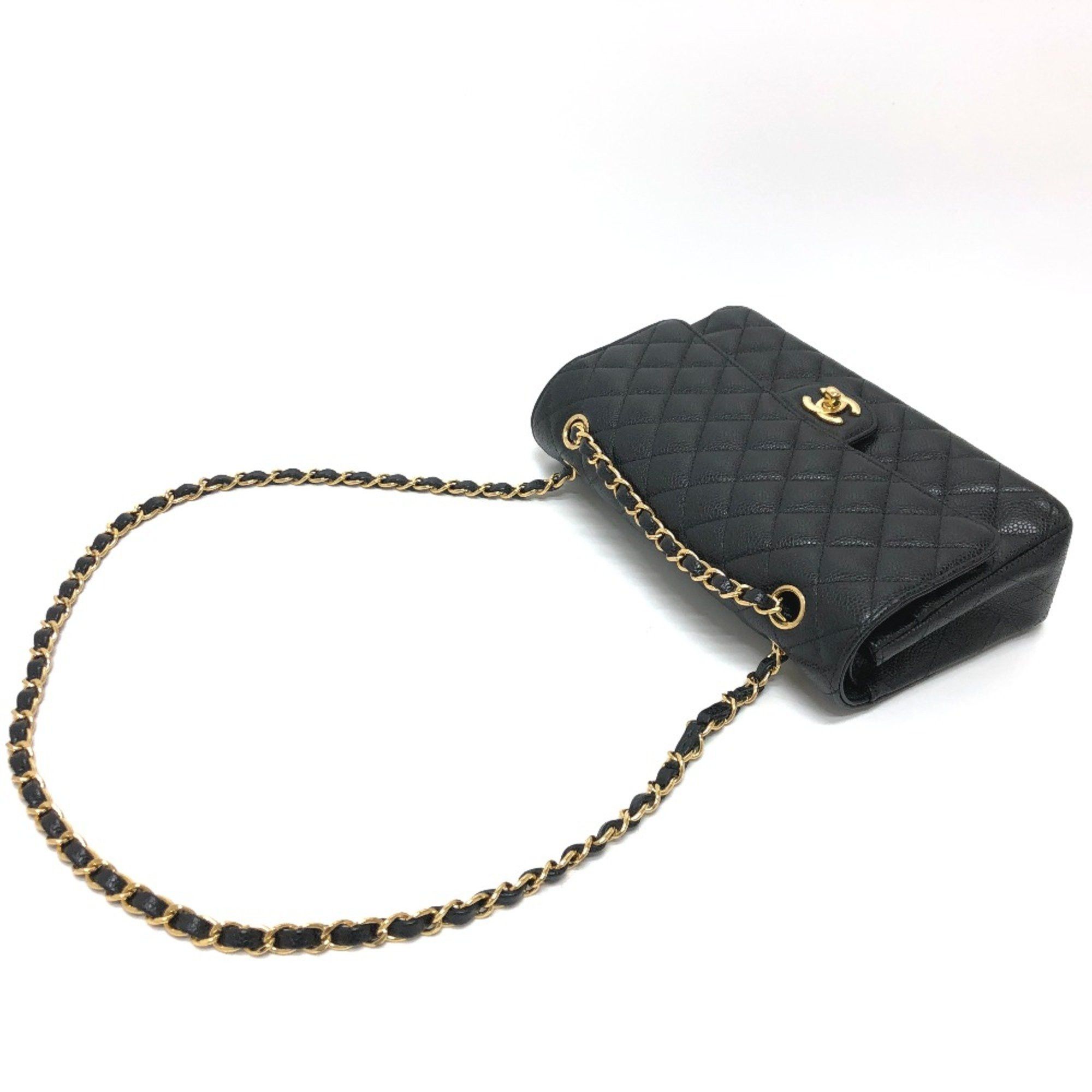 Chanel Chanel A01112 CC Mark Double Chain Shoulder Crossbody Shoulder Bag GHardware Black GoldHardware Size ONE SIZE - 7 Thumbnail