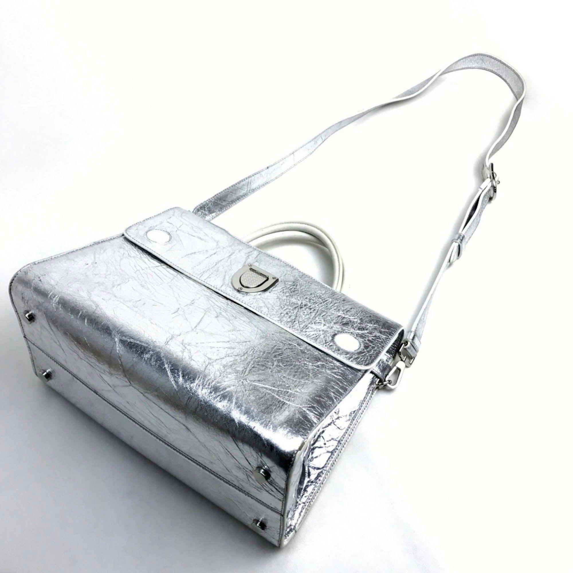 Dior Christian CHRISTIAN DIOR Bag 2WAY Hand Bag Metallic Silver Size ONE SIZE - 8 Thumbnail