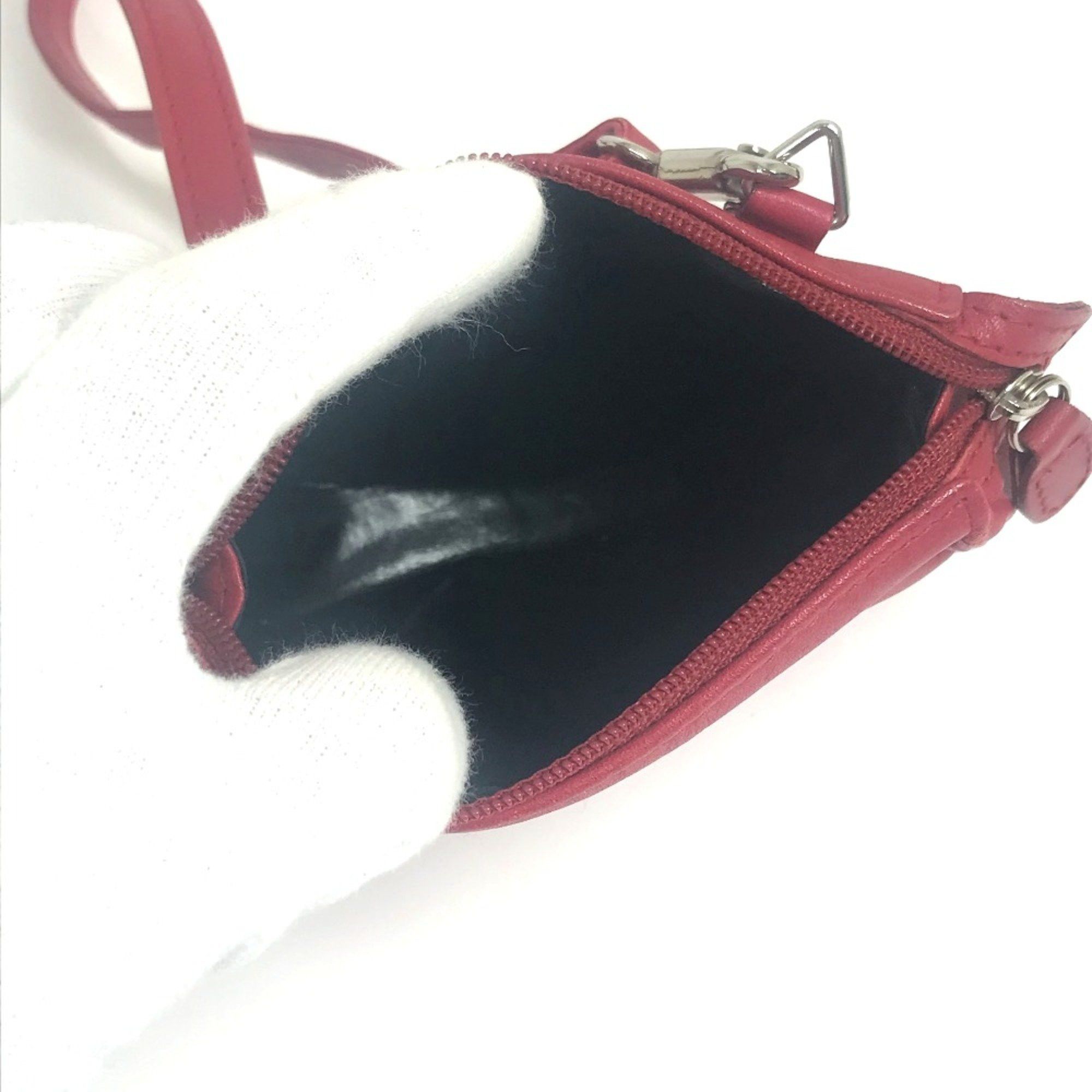 Dior Christian CHRISTIAN DIOR CDHardware Bag Crossbody Shoulder Bag Red SilverHardware Size ONE SIZE - 11 Thumbnail