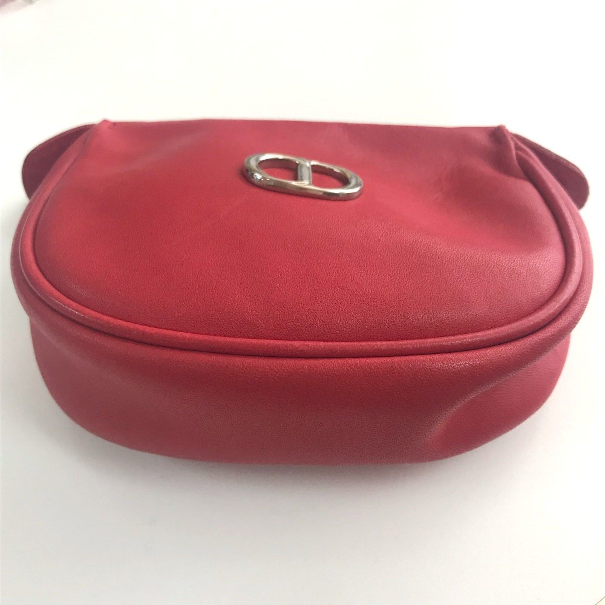 Dior Christian CHRISTIAN DIOR CDHardware Bag Crossbody Shoulder Bag Red SilverHardware Size ONE SIZE - 4 Thumbnail