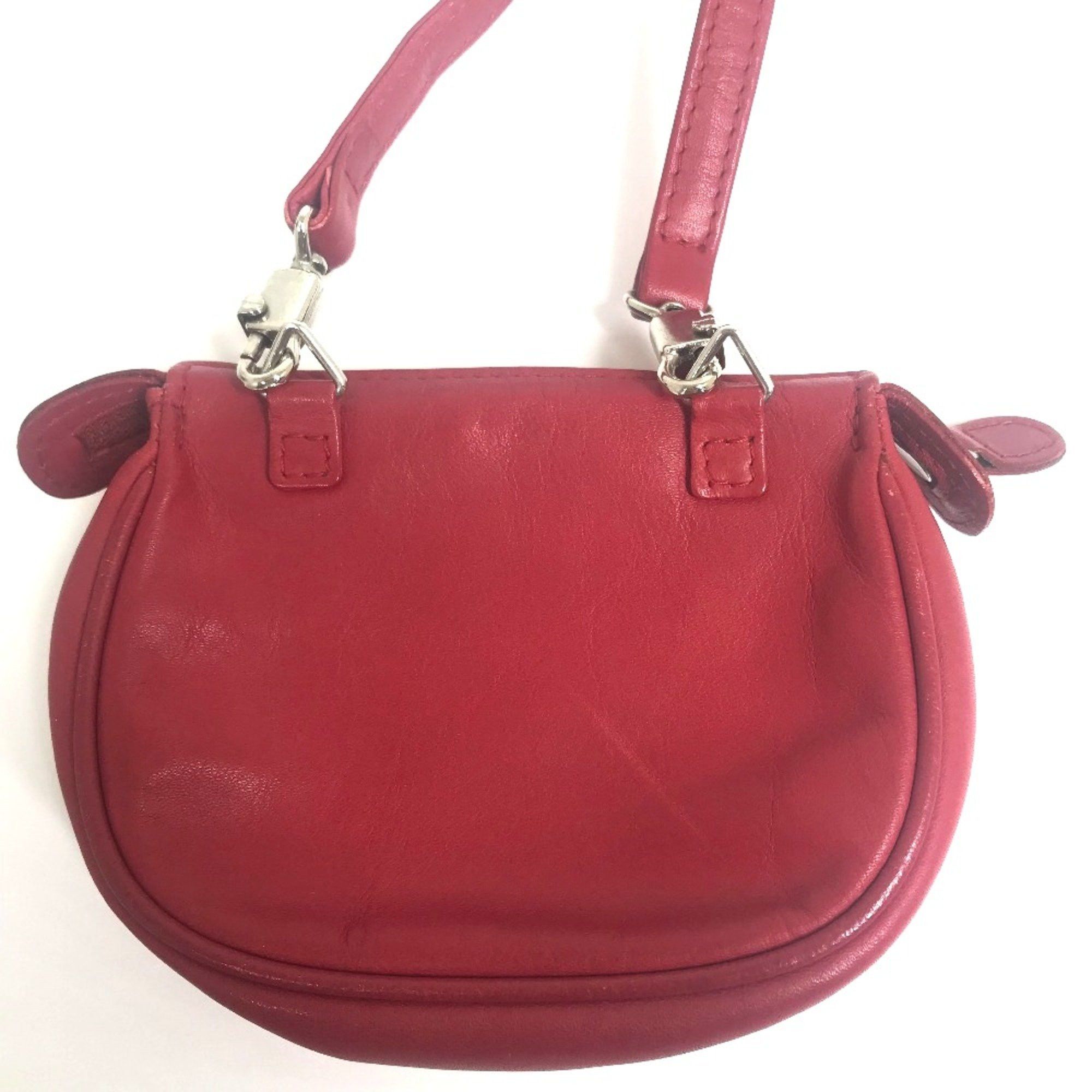 Dior Christian CHRISTIAN DIOR CDHardware Bag Crossbody Shoulder Bag Red SilverHardware Size ONE SIZE - 3 Thumbnail
