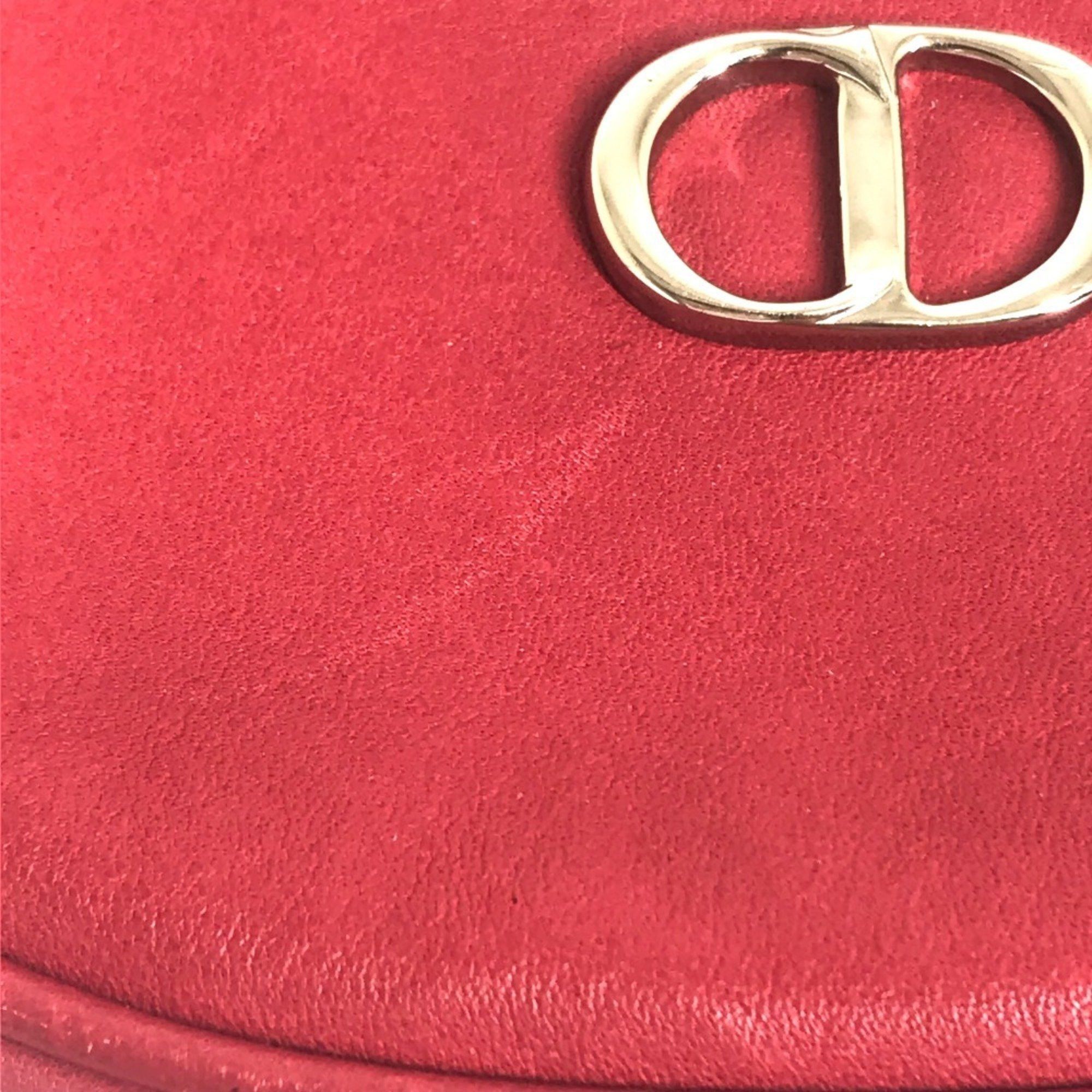 Dior Christian CHRISTIAN DIOR CDHardware Bag Crossbody Shoulder Bag Red SilverHardware Size ONE SIZE - 6 Thumbnail